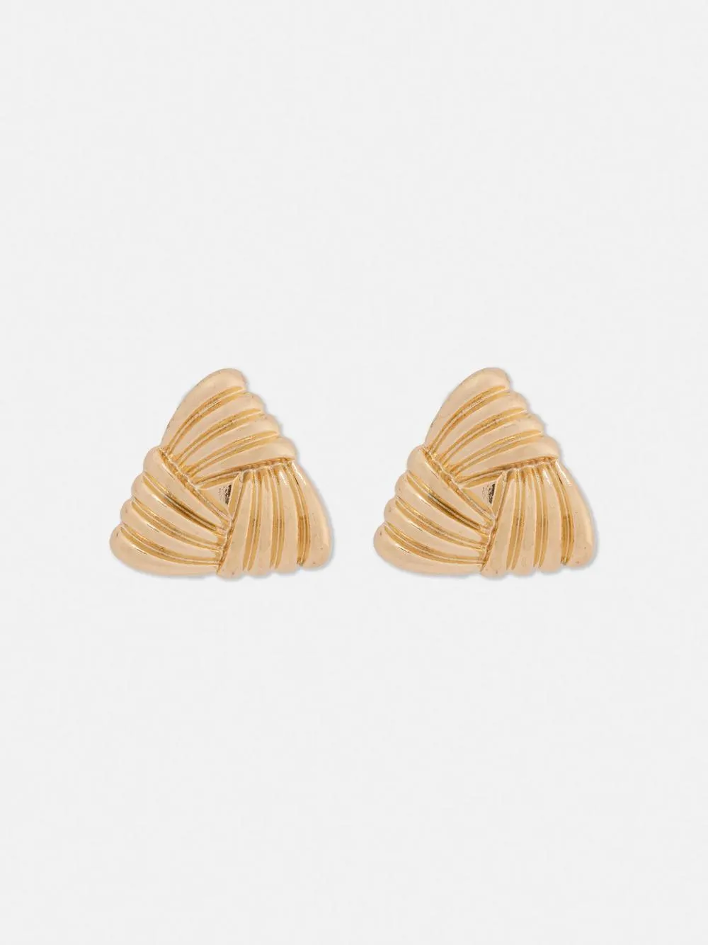 Textured Triangle Stud Earrings