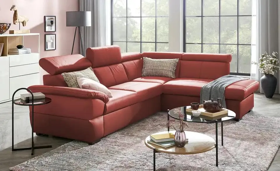 uno Ecksofa aus Echtleder Town