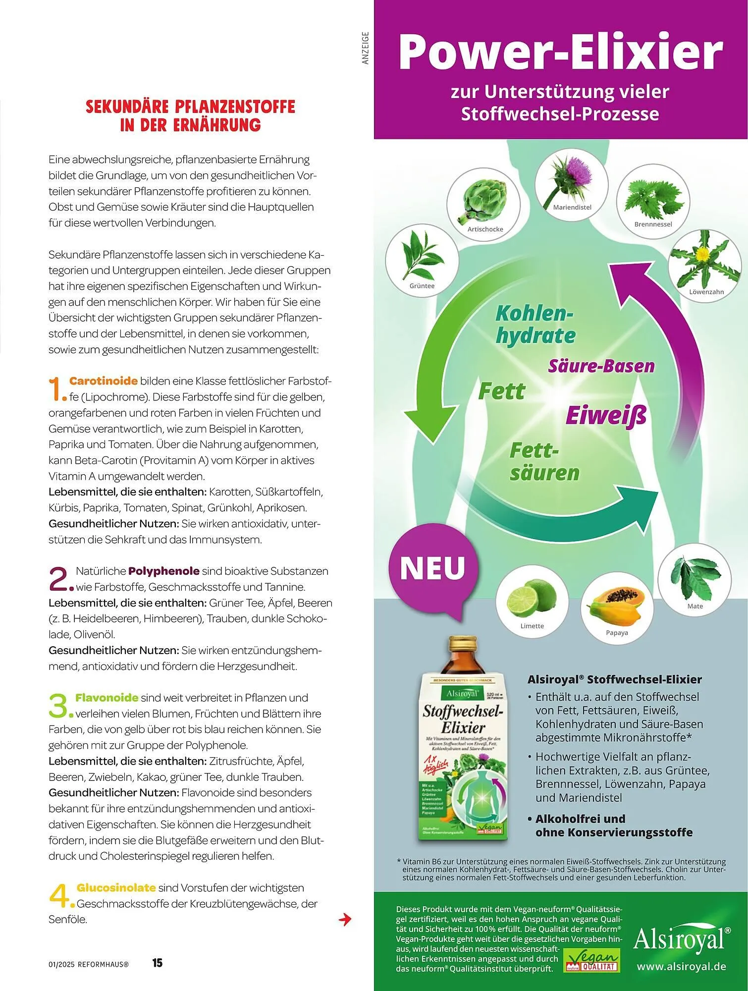 Reformhaus Prospekt von 1. Januar bis 31. Januar 2025 - Prospekt seite 15
