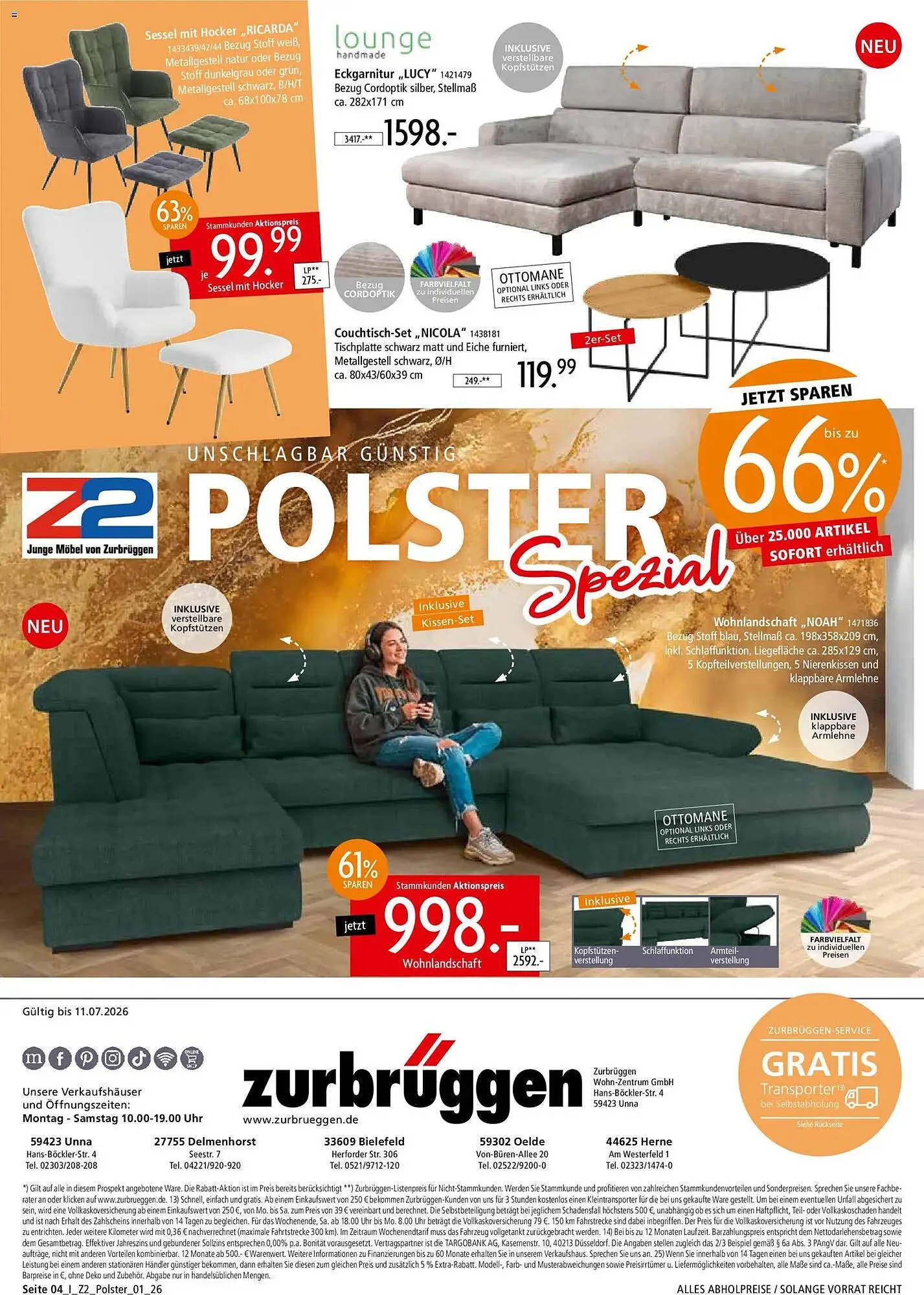 Zurbrüggen Prospekt von 8. Juni bis 11. Juli 2026 - Prospekt seite 4