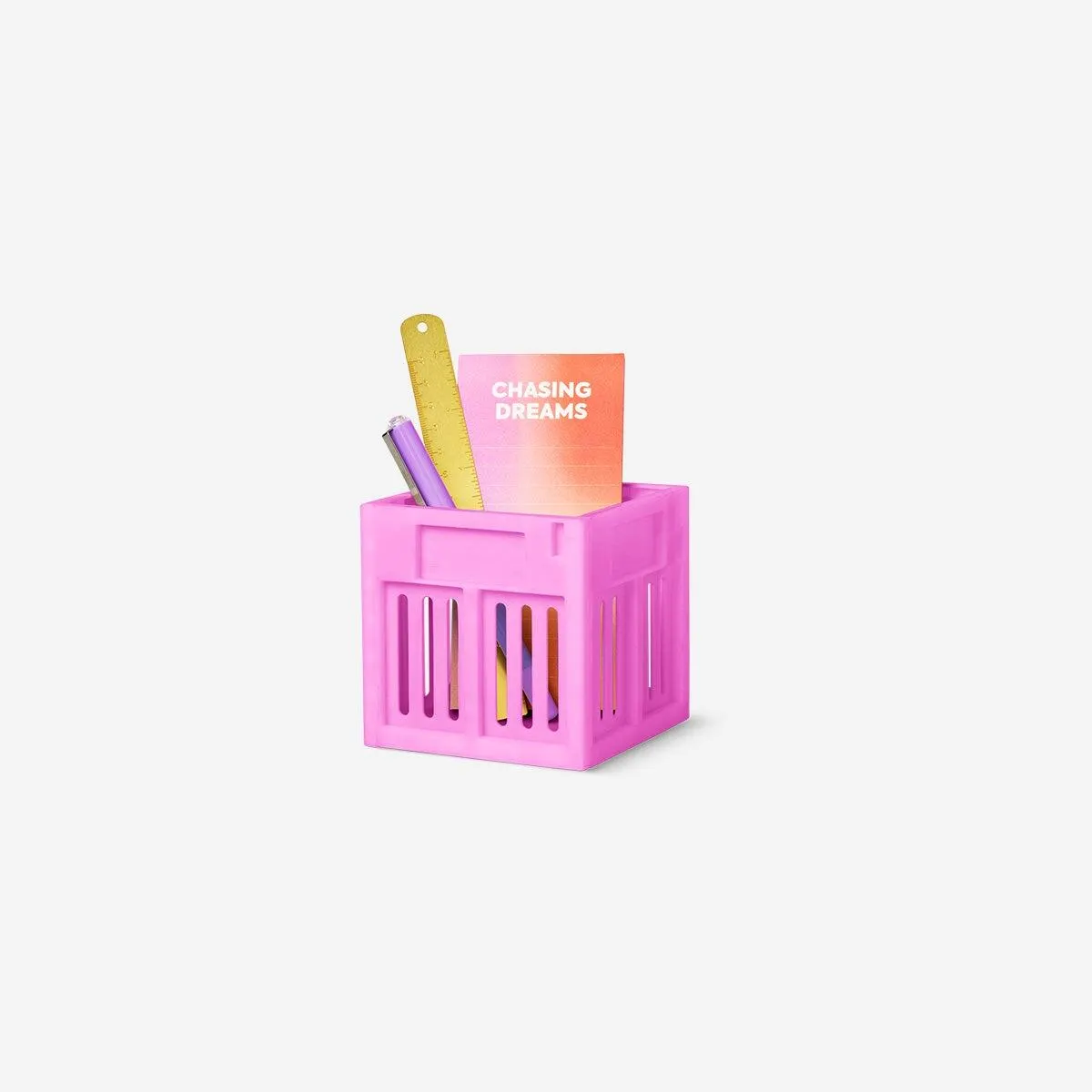 Collapsible purple pen holder