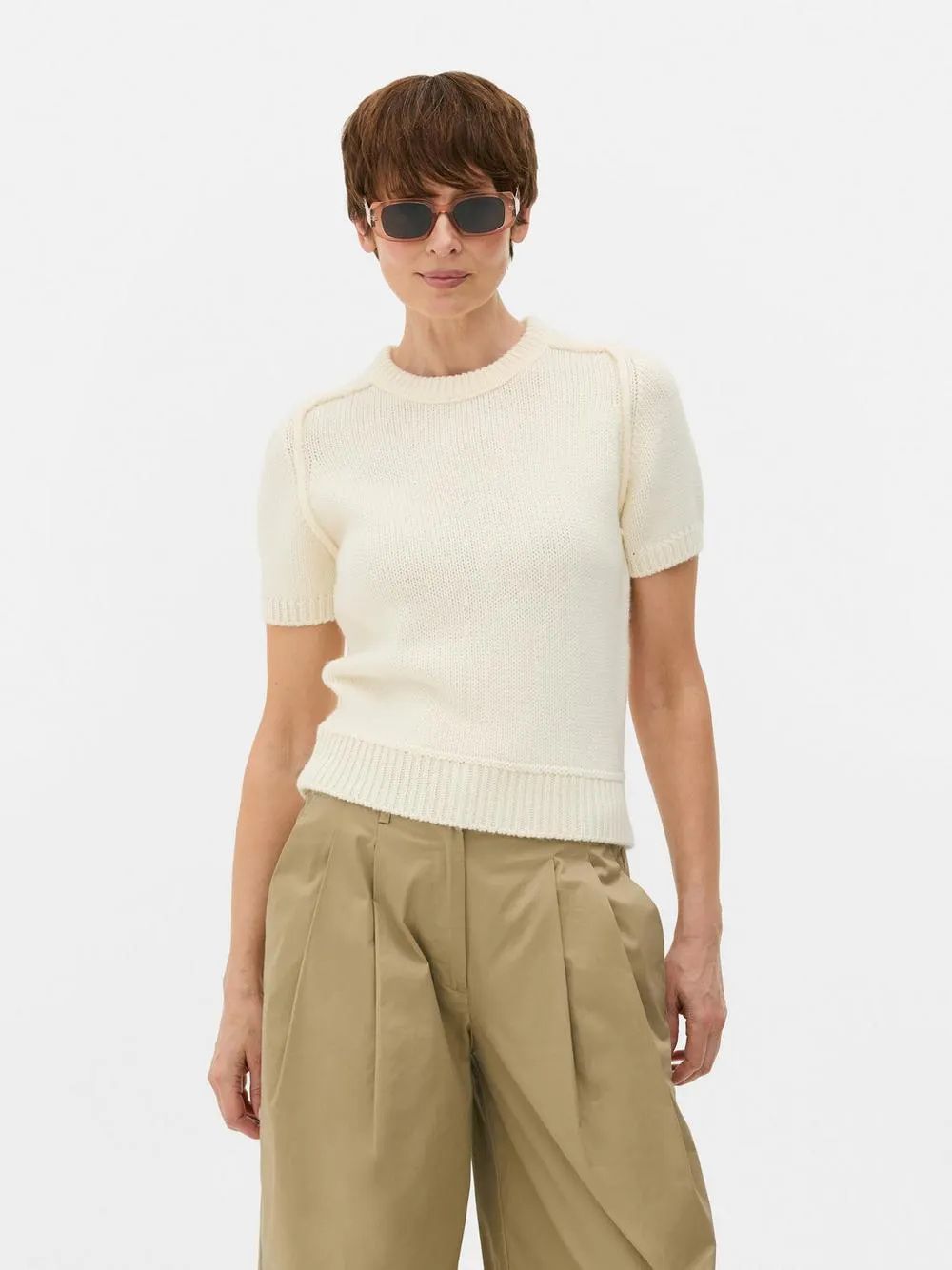 Knitted Stitch Detail Sweater