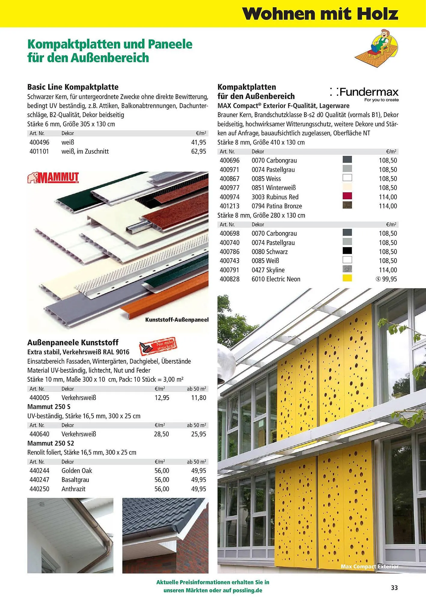 Holz Possling Prospekt von 31. März bis 30. Juni 2025 - Prospekt seite 33