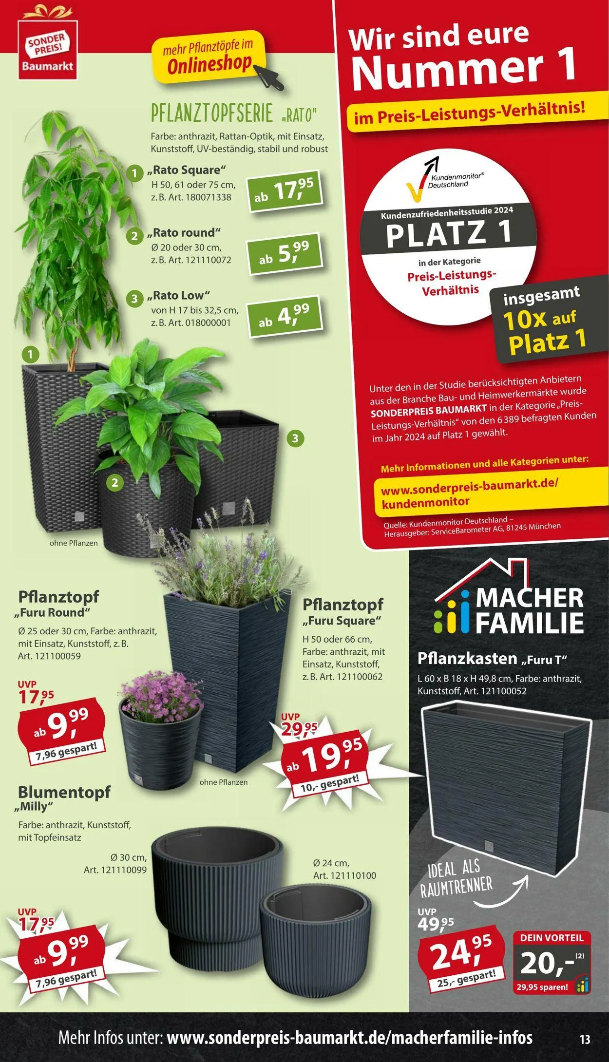 Sonderpreis Baumarkt Aktueller Prospekt von 3. Mai bis 17. Mai 2025 - Prospekt seite 13