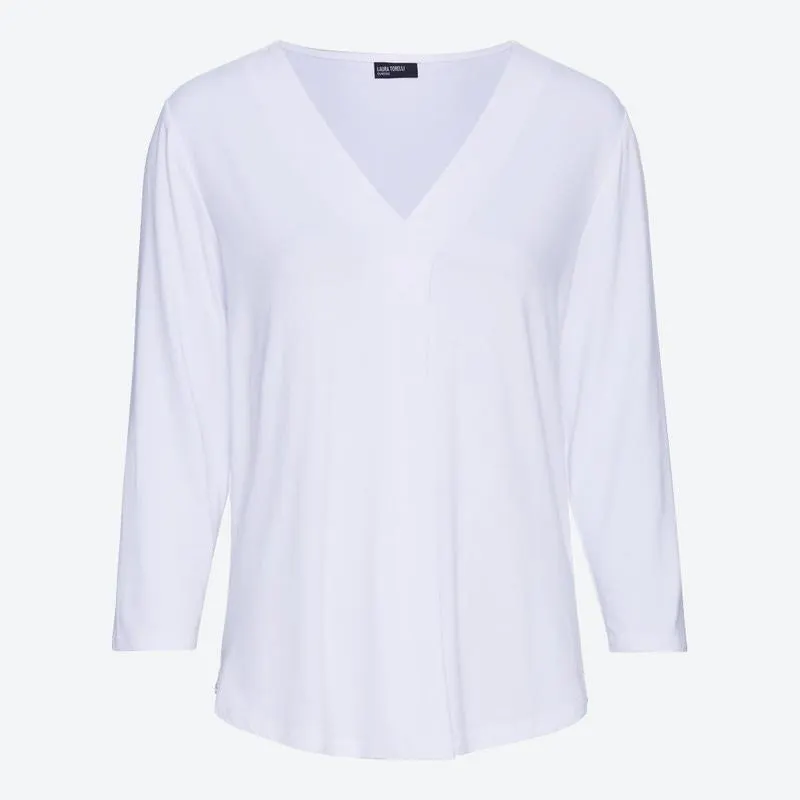 Premium Damen-Blusenshirt mit V-Ausschnitt