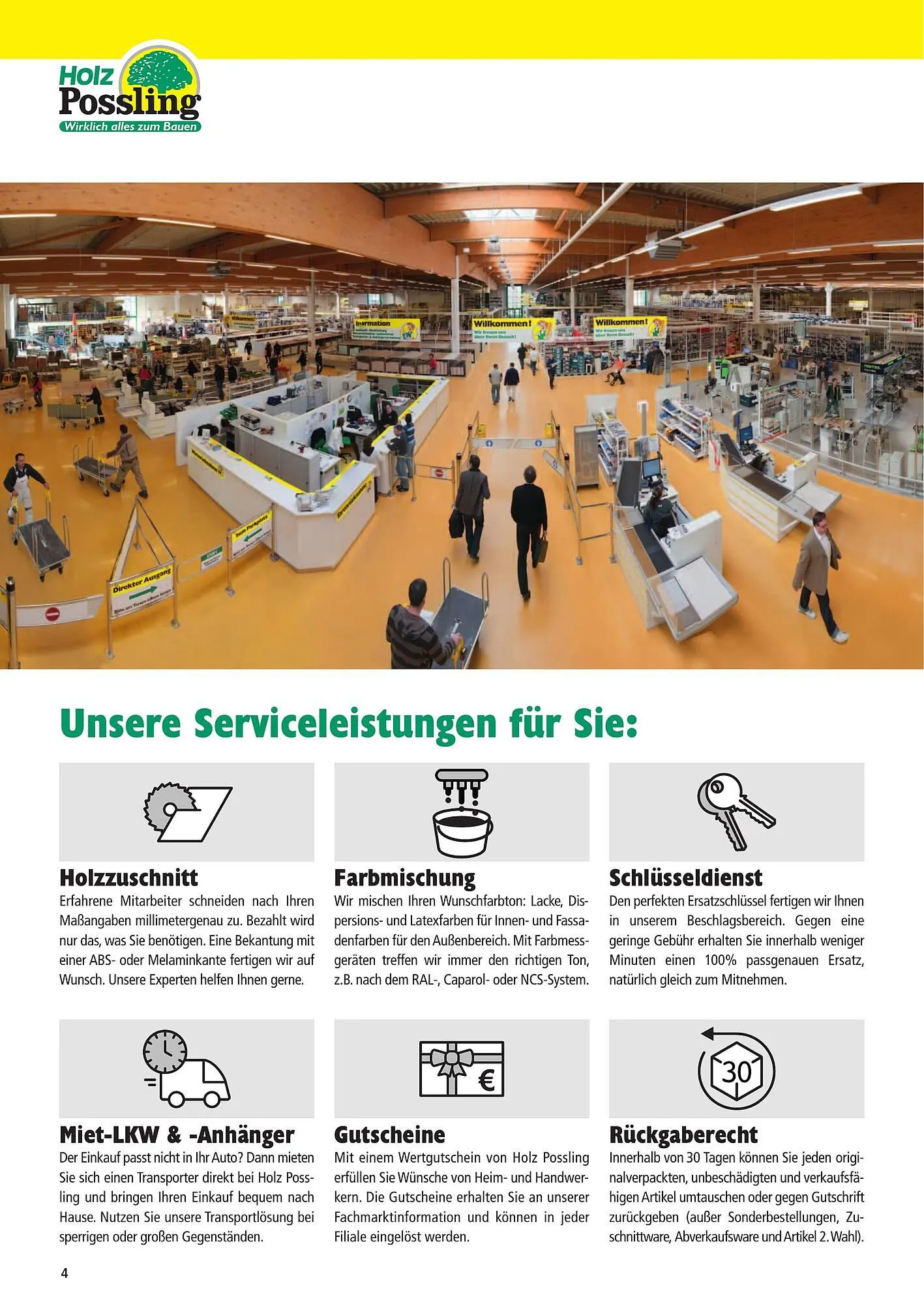 Holz Possling Prospekt von 1. April bis 31. Juli 2026 - Prospekt seite 4