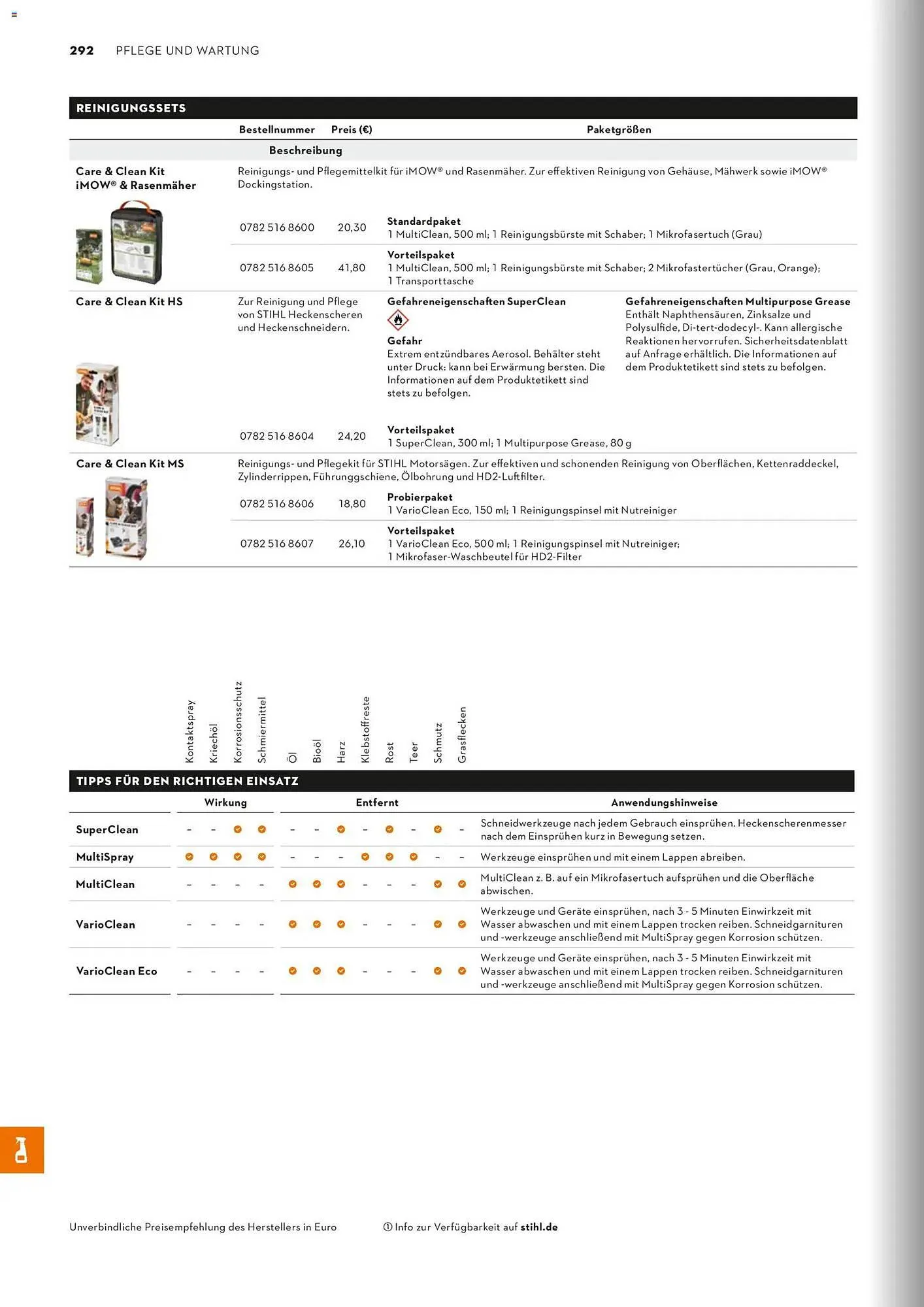 STIHL Prospekt von 1. Januar bis 31. Dezember 2026 - Prospekt seite 292