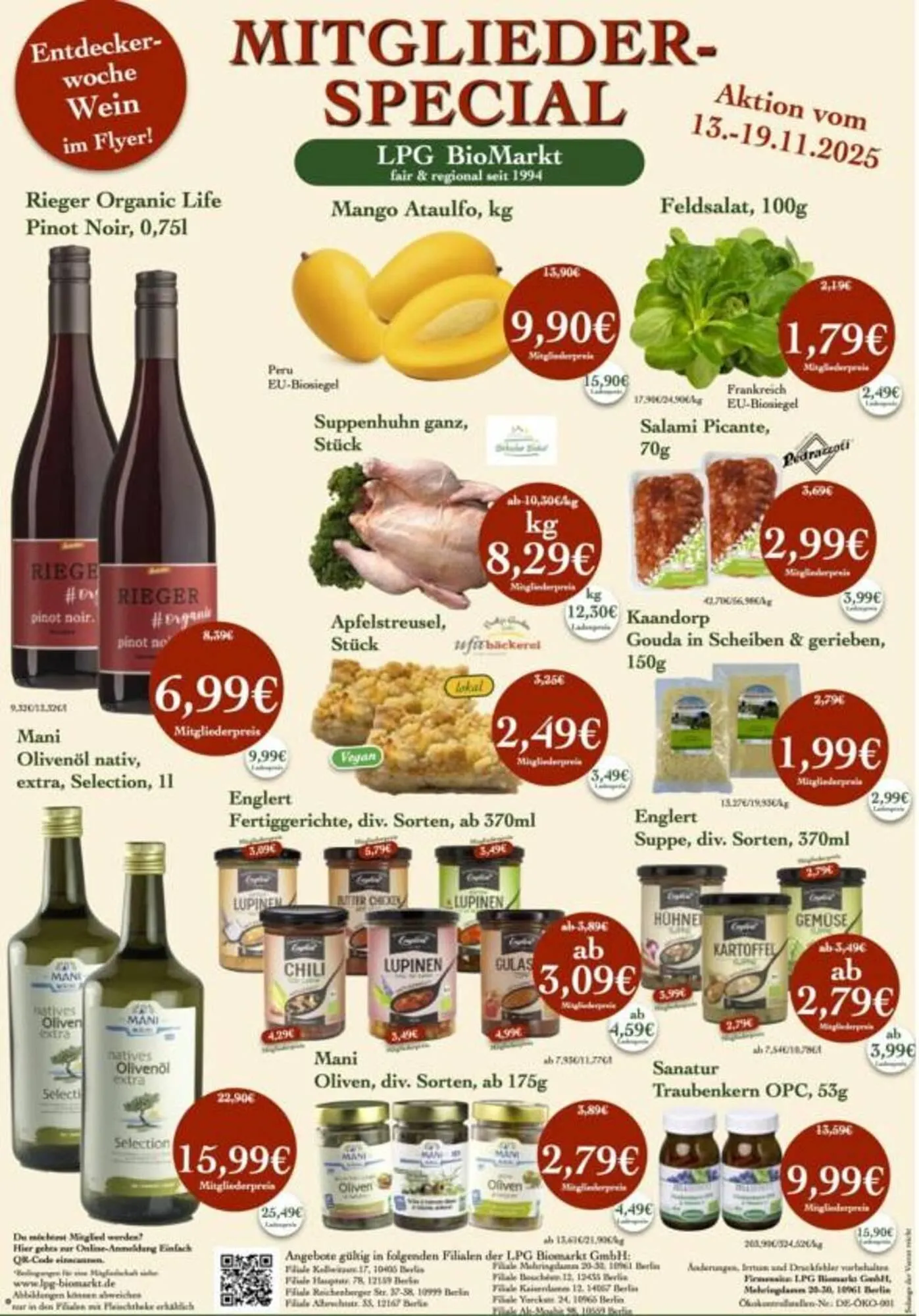 LPG Biomarkt Prospekt von 13. November bis 19. November 2025 - Prospekt seite 1