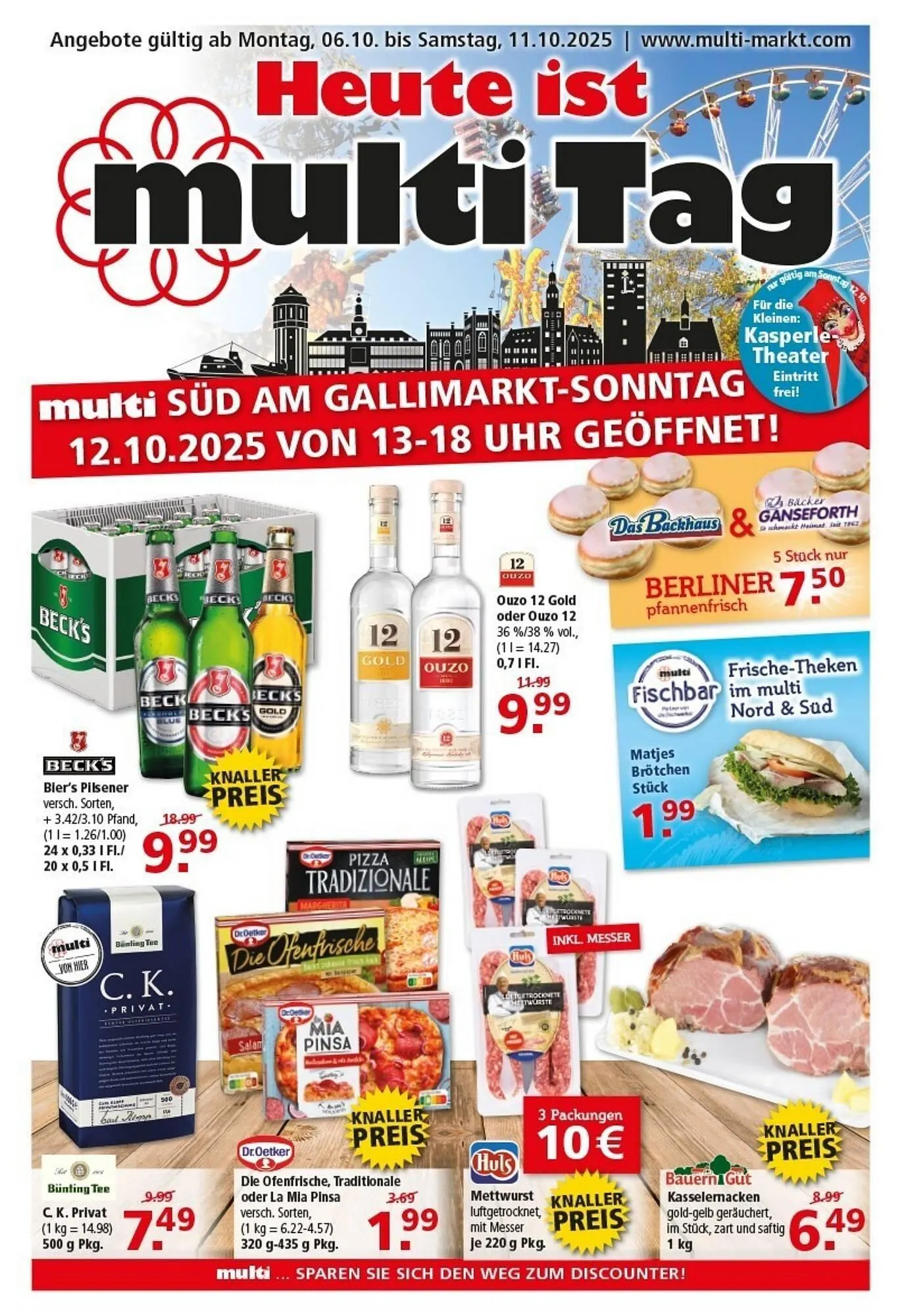 Multi Markt Prospekt von 6. Oktober bis 11. Oktober 2025 - Prospekt seite 1