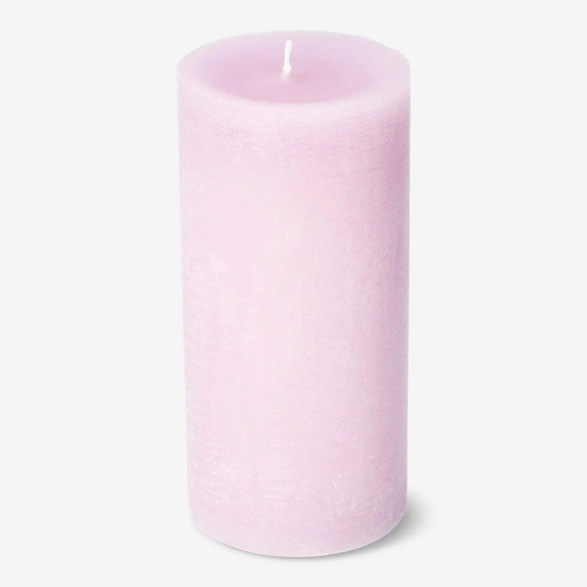 Rustic pink pillar candle - 12 cm