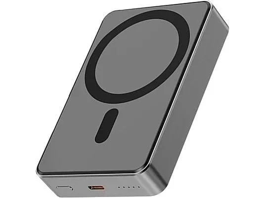 S&T-DESIGN Magnetische Powerbank Magsafe kompatibel V2 Powerbank 10000 mAh Grau