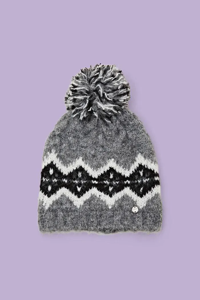Bonnet à pompon à motif norvégien