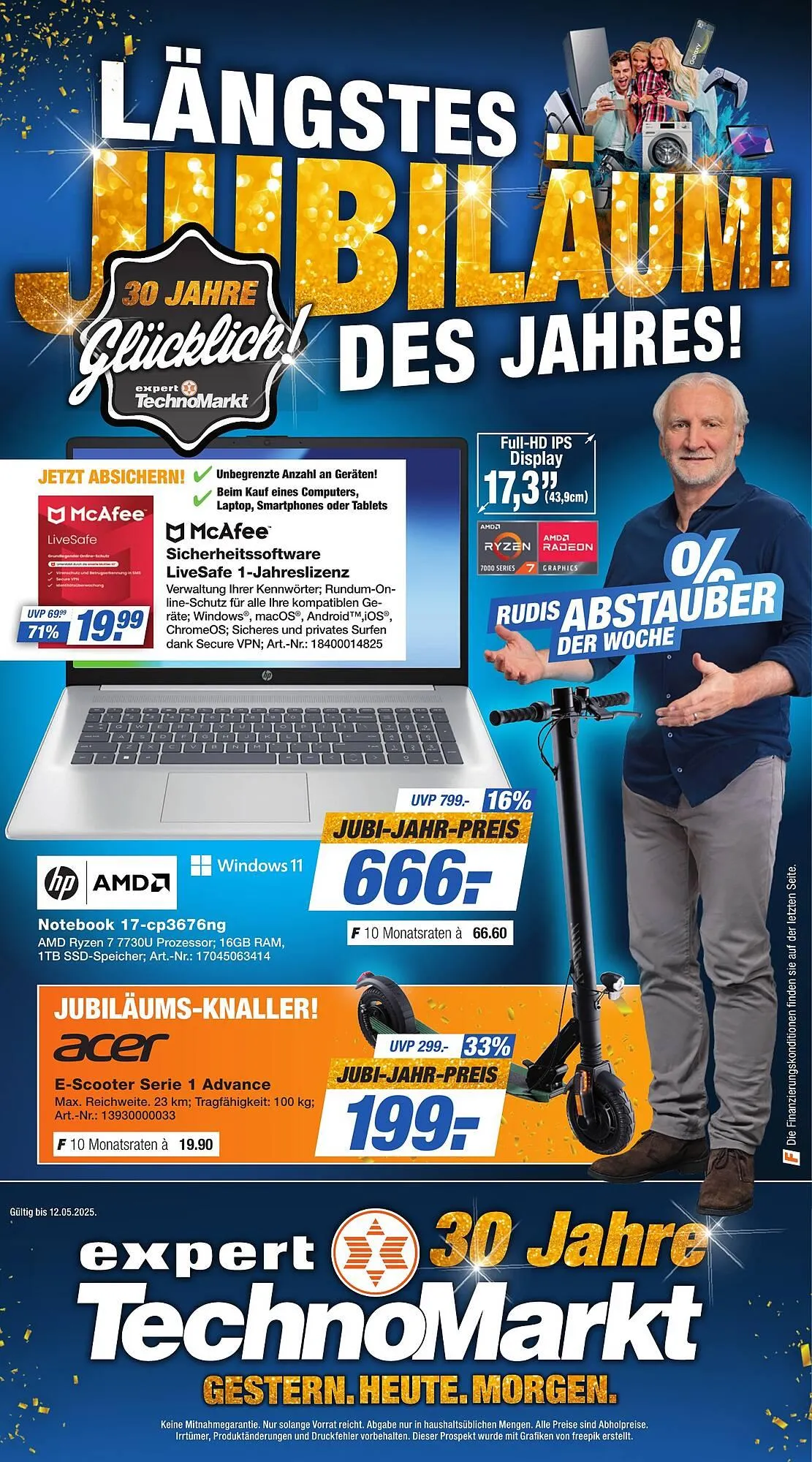 Expert Technomarkt Prospekt von 2. Mai bis 12. Mai 2025 - Prospekt seite 1