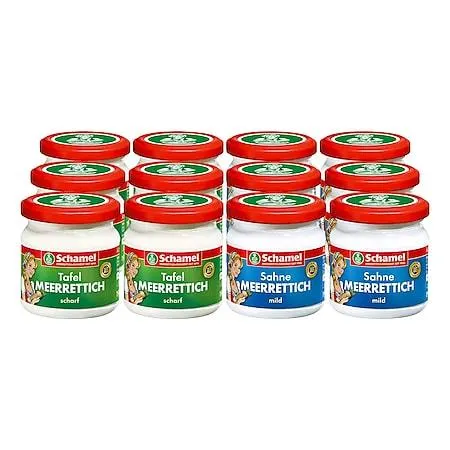Schamel Meerrettich 190 g, verschiedene Sorten, 12er Pack