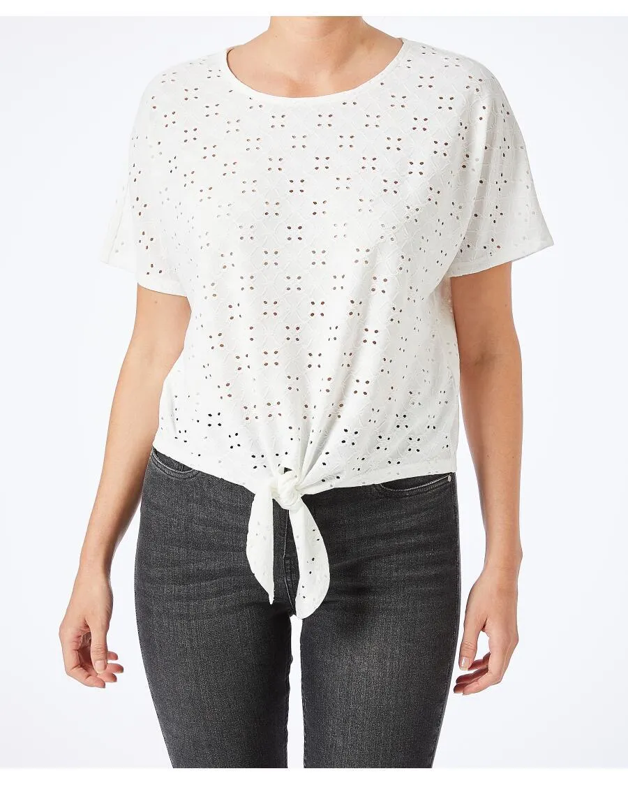 T-Shirt mit Lochmuster