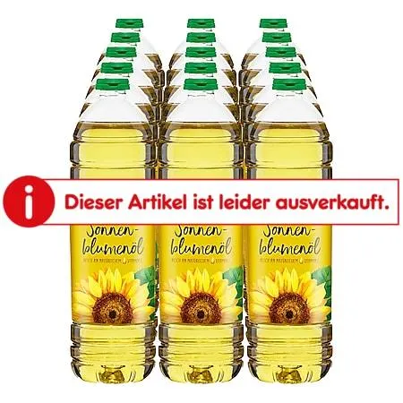 Vegola reines Sonnenblumenöl 1 Liter, 15er Pack