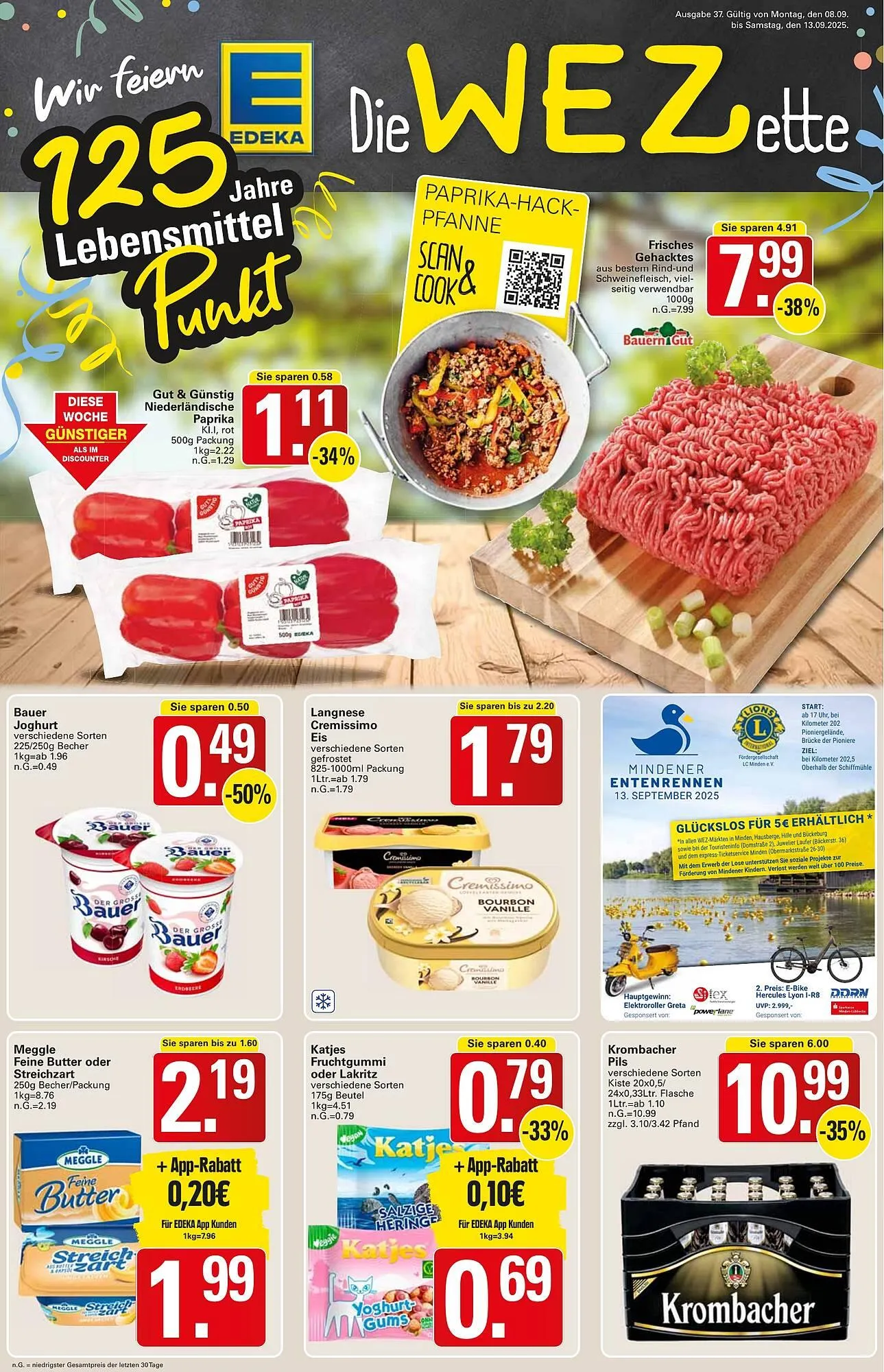WEZ Prospekt von 8. September bis 13. September 2025 - Prospekt seite 1