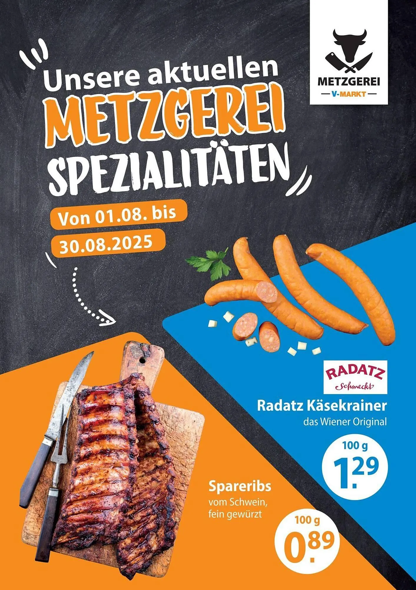 V Markt Prospekt von 1. August bis 30. August 2025 - Prospekt seite 1