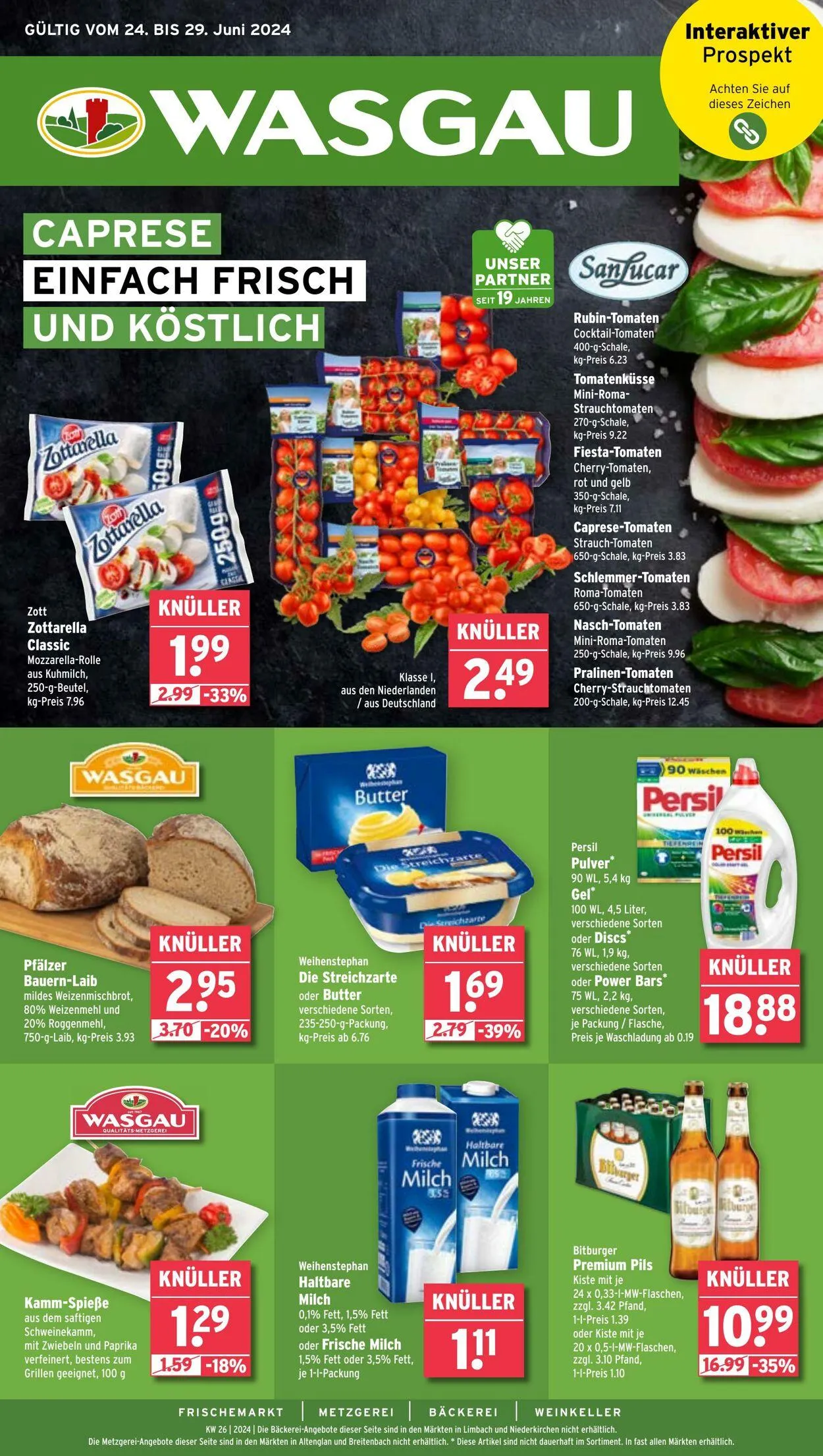 WASGAU Aktueller Prospekt von 29. Juni bis 13. Juli 2025 - Prospekt seite 1