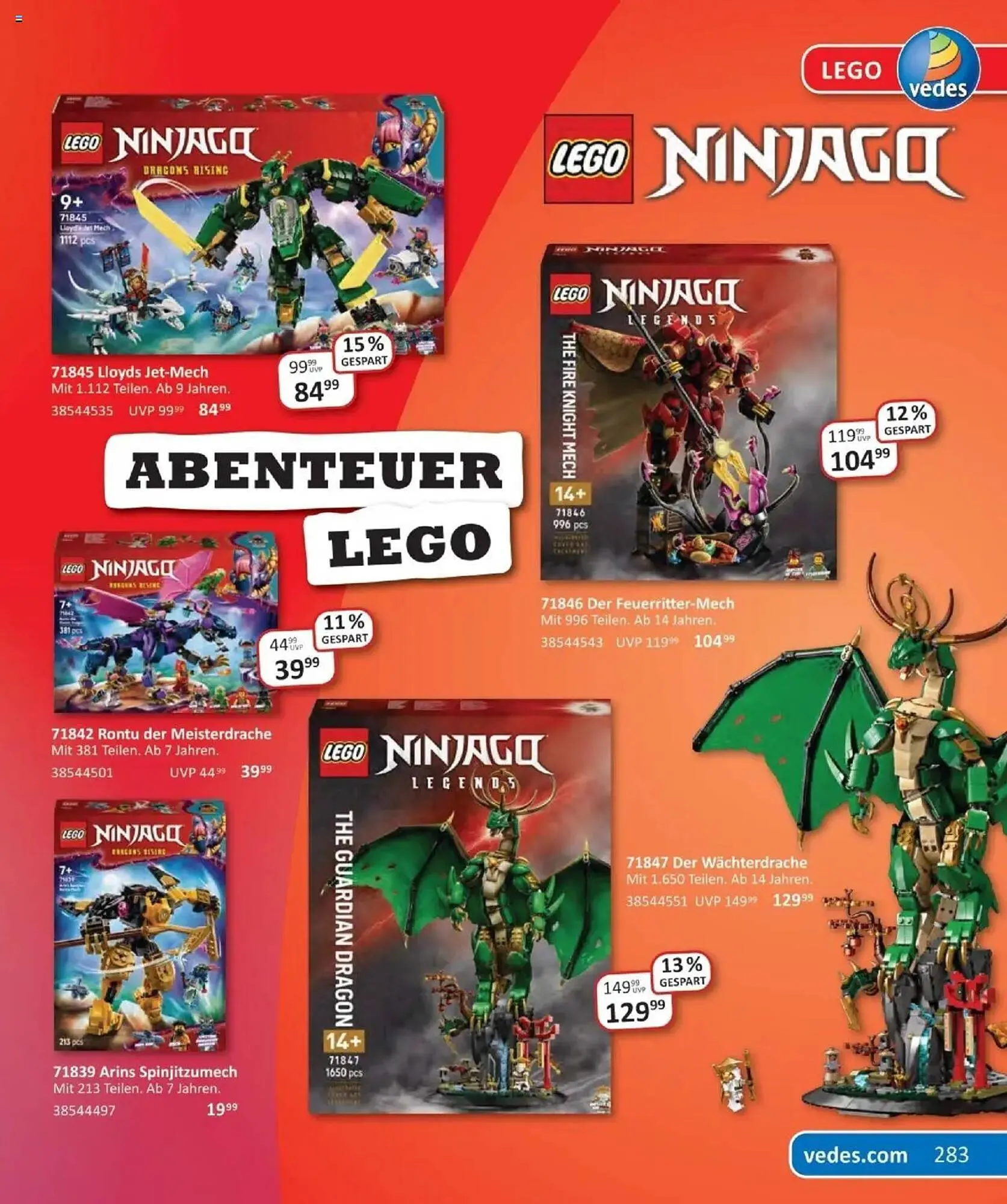 Vedes Prospekt von 29. September bis 6. Januar 2026 - Prospekt seite 283