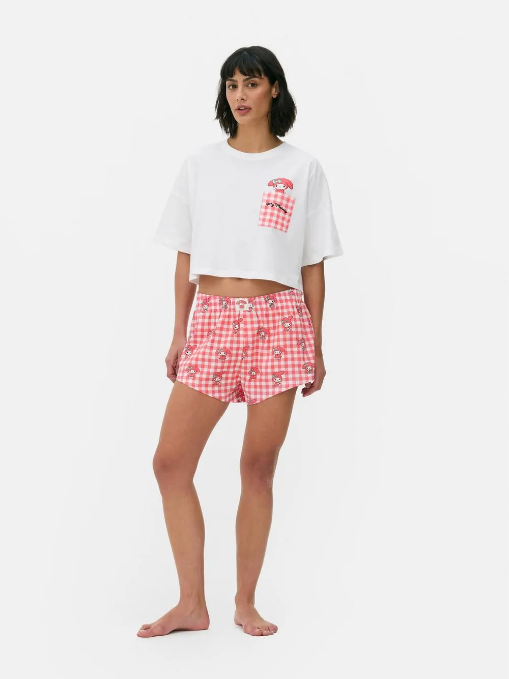 Kurzer „Hello Kitty My Melody“ Schlafanzug