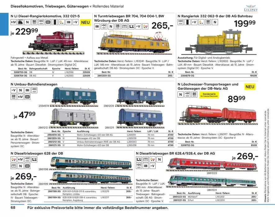 Modellbahn Katalog von 29. Oktober bis 31. Dezember 2025 - Prospekt seite 70
