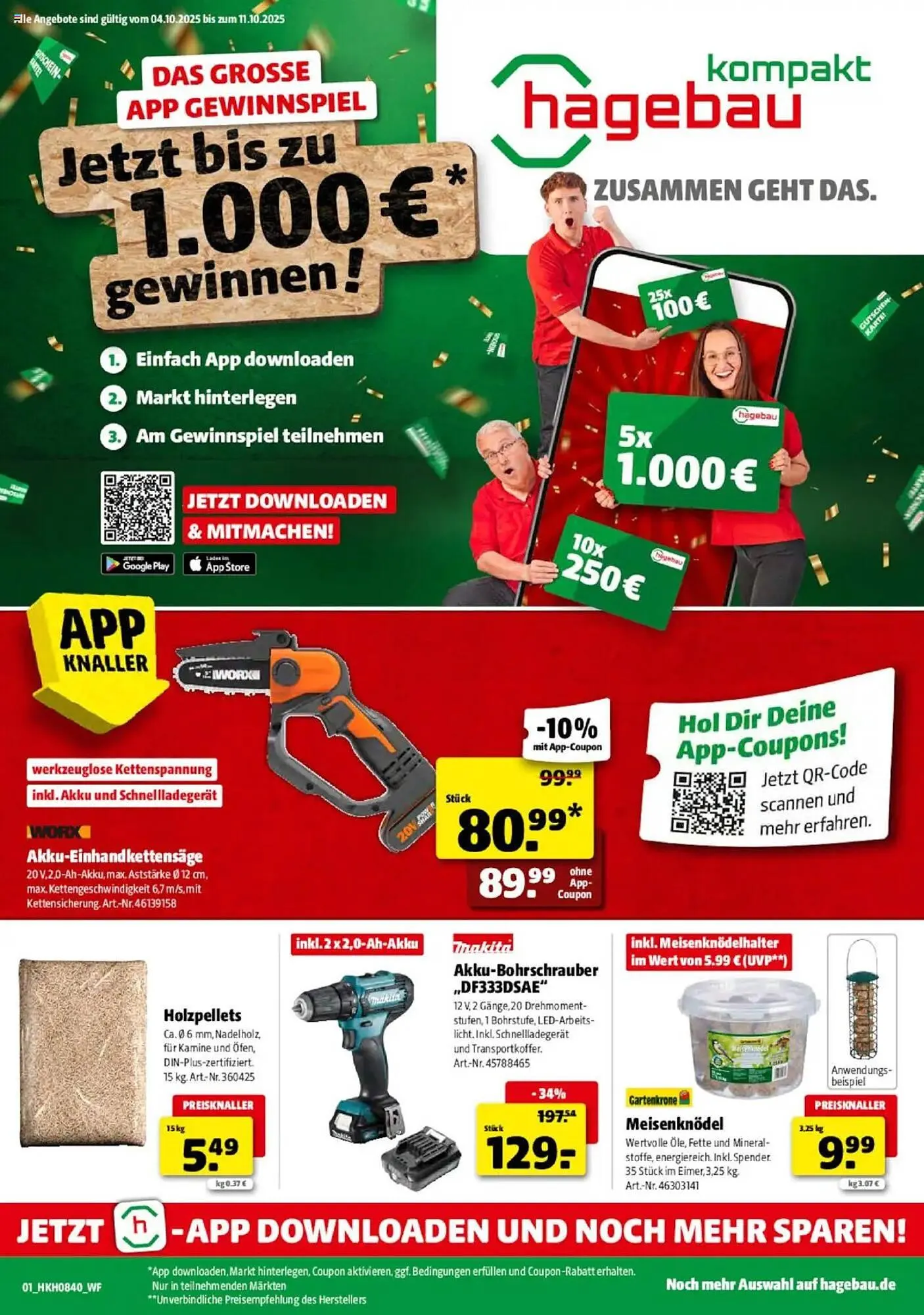 Hagebau Prospekt von 4. Oktober bis 11. Oktober 2025 - Prospekt seite 1