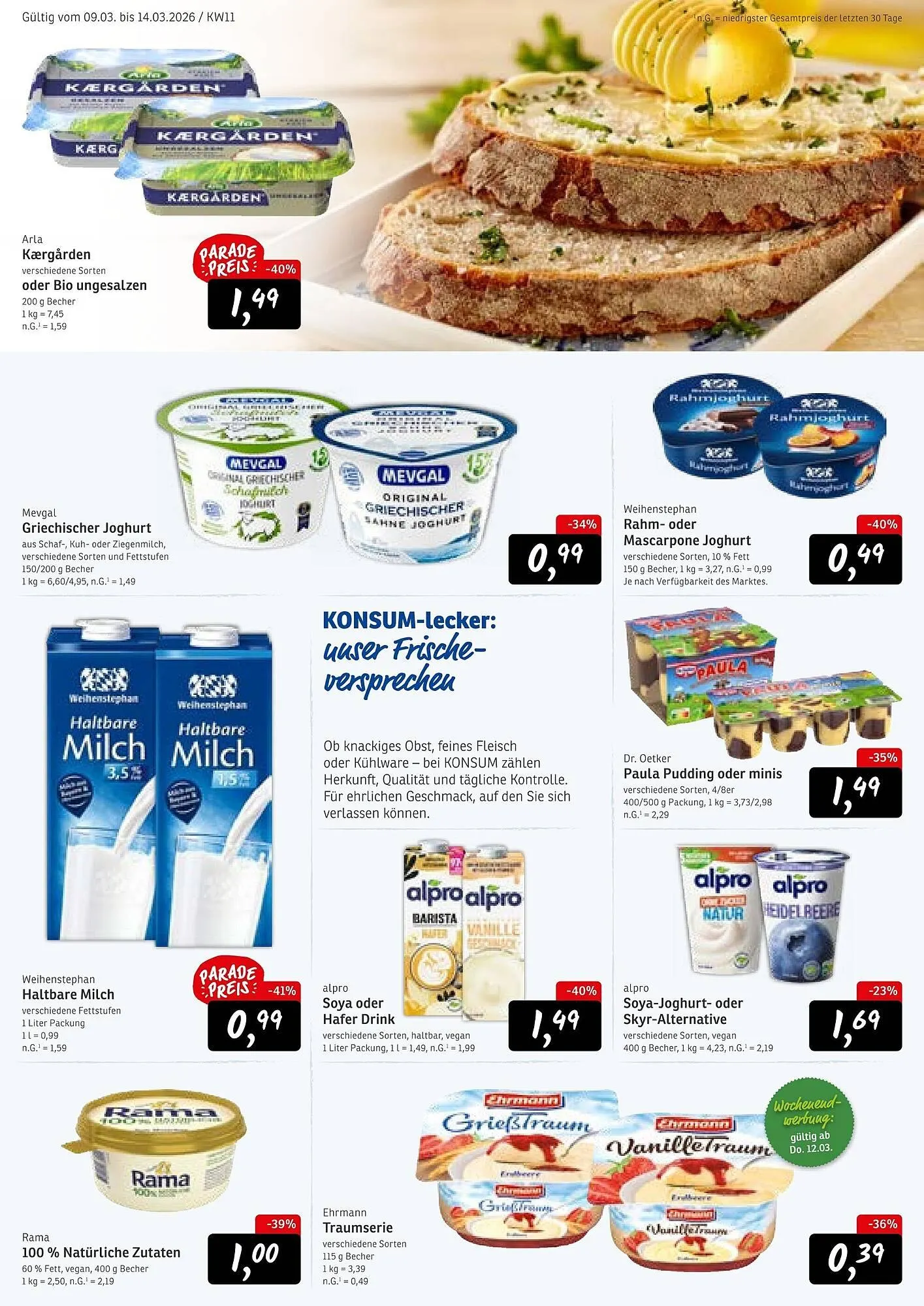 KONSUM Prospekt von 9. März bis 14. März 2026 - Prospekt seite 4