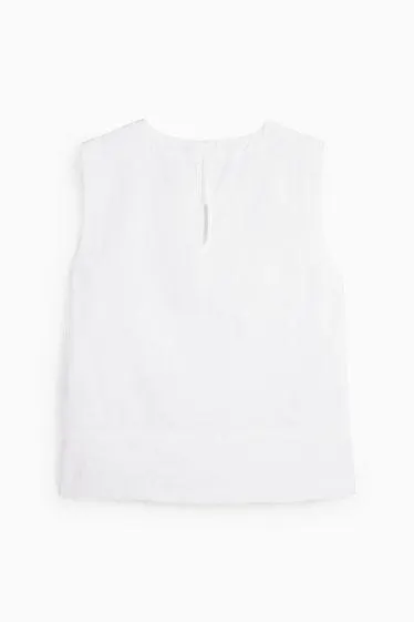 Blouse top - linen blend