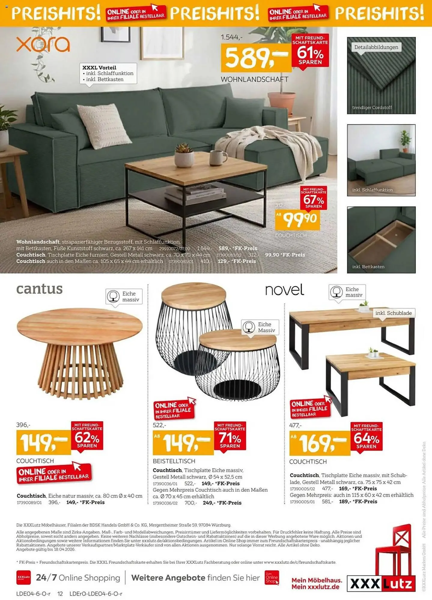 XXXLutz Prospekt von 4. April bis 18. April 2026 - Prospekt seite 12