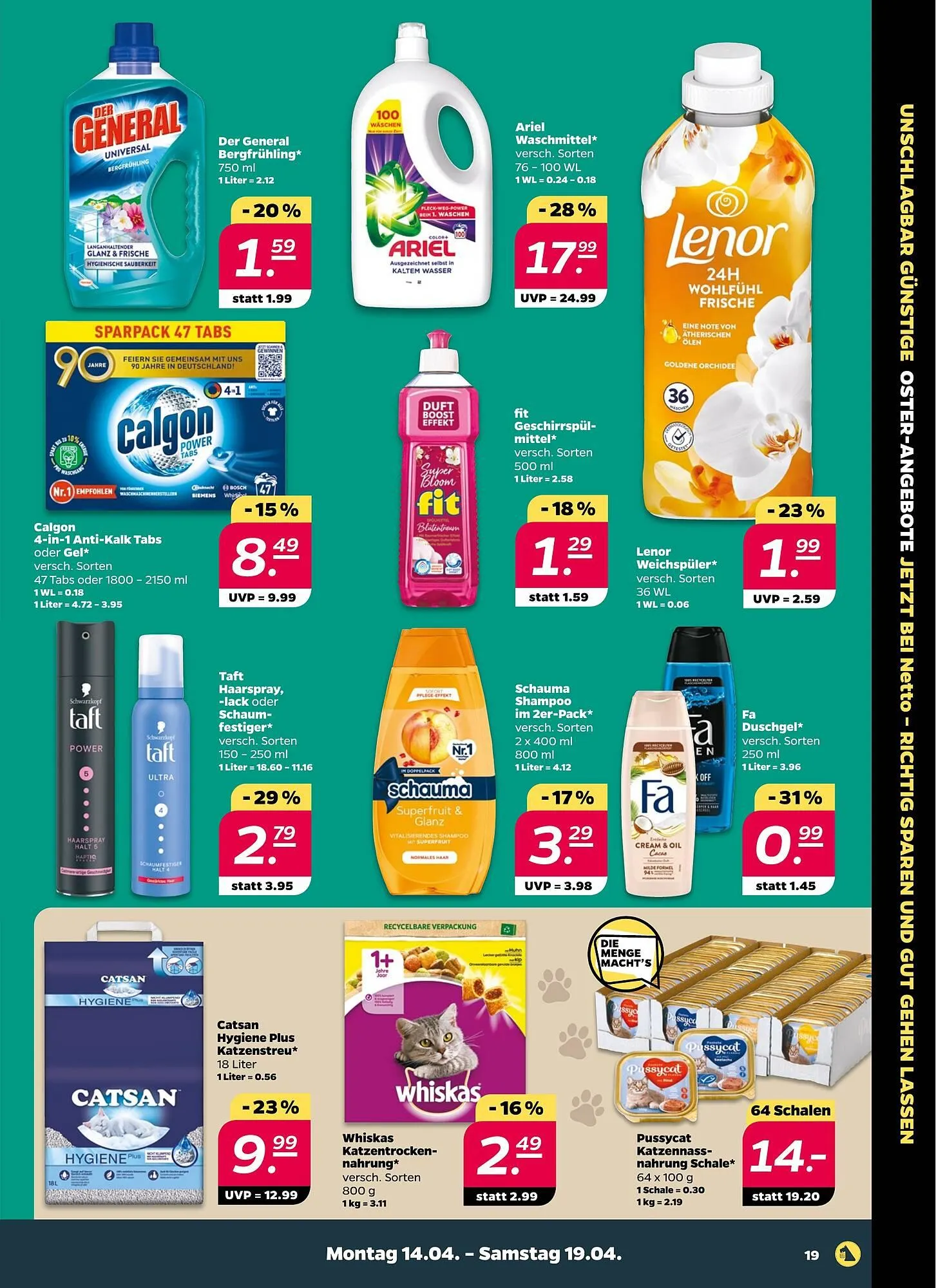NETTO Prospekt von 14. April bis 19. April 2025 - Prospekt seite 19