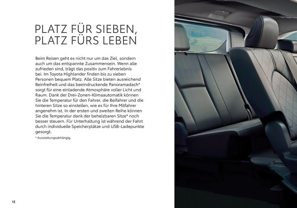 Toyota Highlander von 1. Juli bis 1. Juli 2025 - Prospekt seite 12