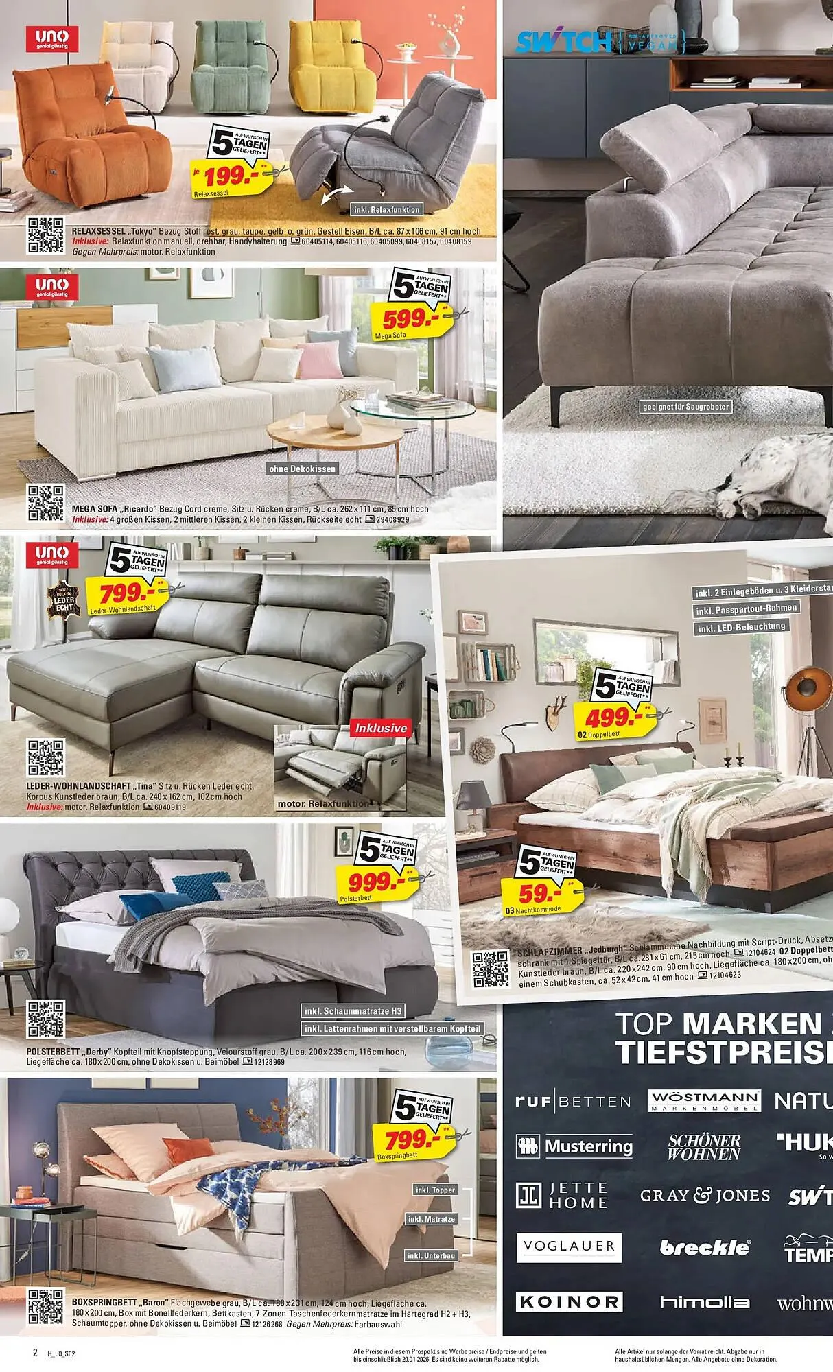 Höffner Prospekt von 23. Dezember bis 20. Januar 2026 - Prospekt seite 2