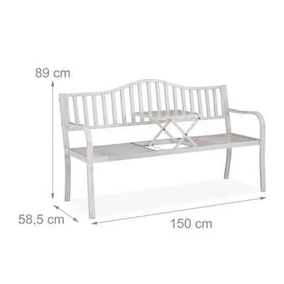 Gartenbank mit Klapptisch