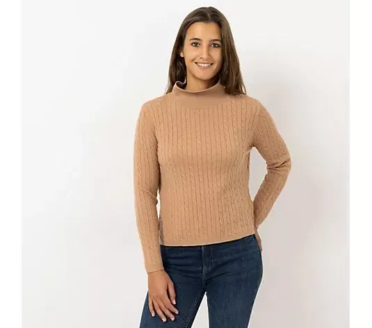 ANNI FOR FRIENDS Pullover Strukturstrick weiter Stehkragen leger weit