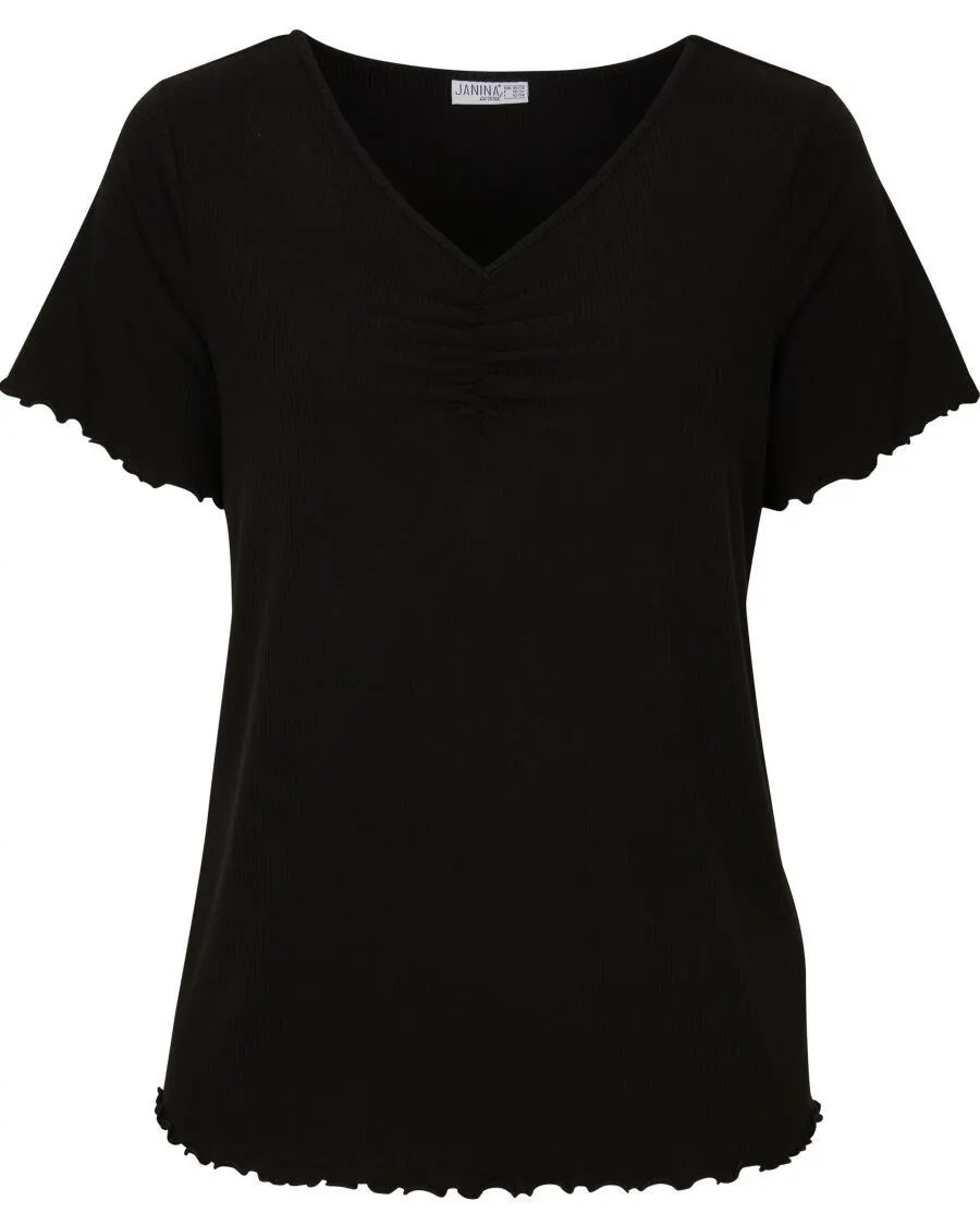 T-Shirt mit Wellenkanten