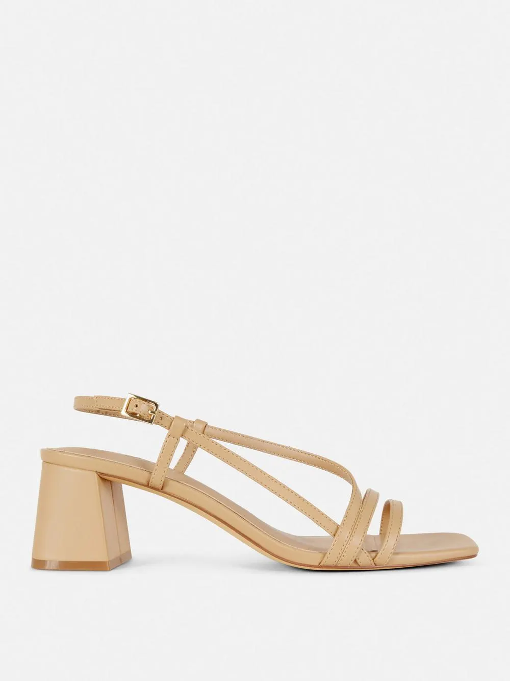 Slingback-Sandaletten mit eckiger Zehenpartie