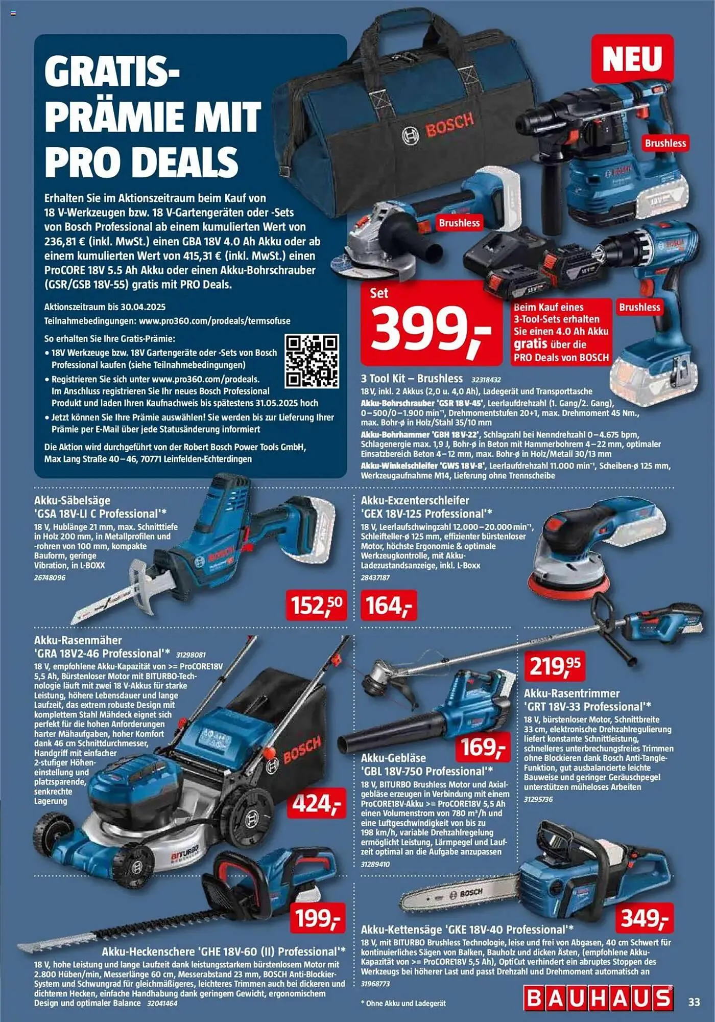 Bauhaus Prospekt von 29. März bis 3. Mai 2025 - Prospekt seite 33