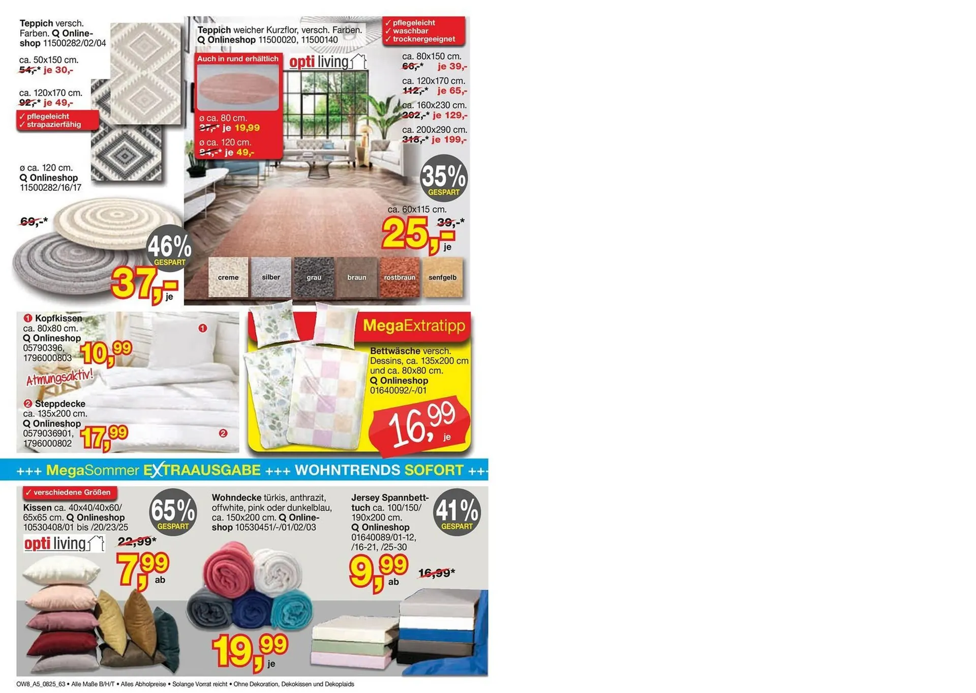 Opti Wohnwelt Prospekt von 25. Juli bis 23. August 2025 - Prospekt seite 49