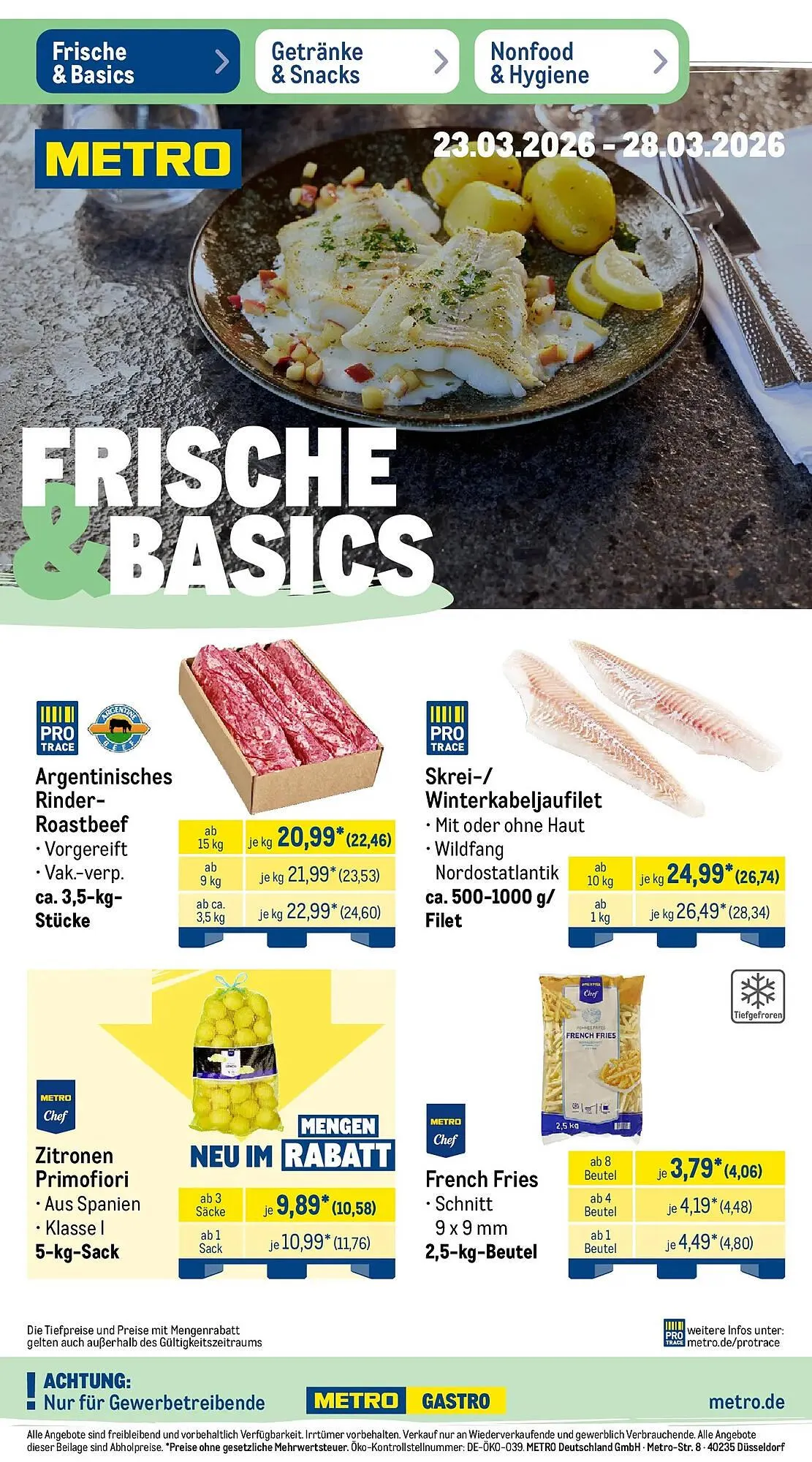 METRO Prospekt von 22. März bis 28. März 2026 - Prospekt seite 1