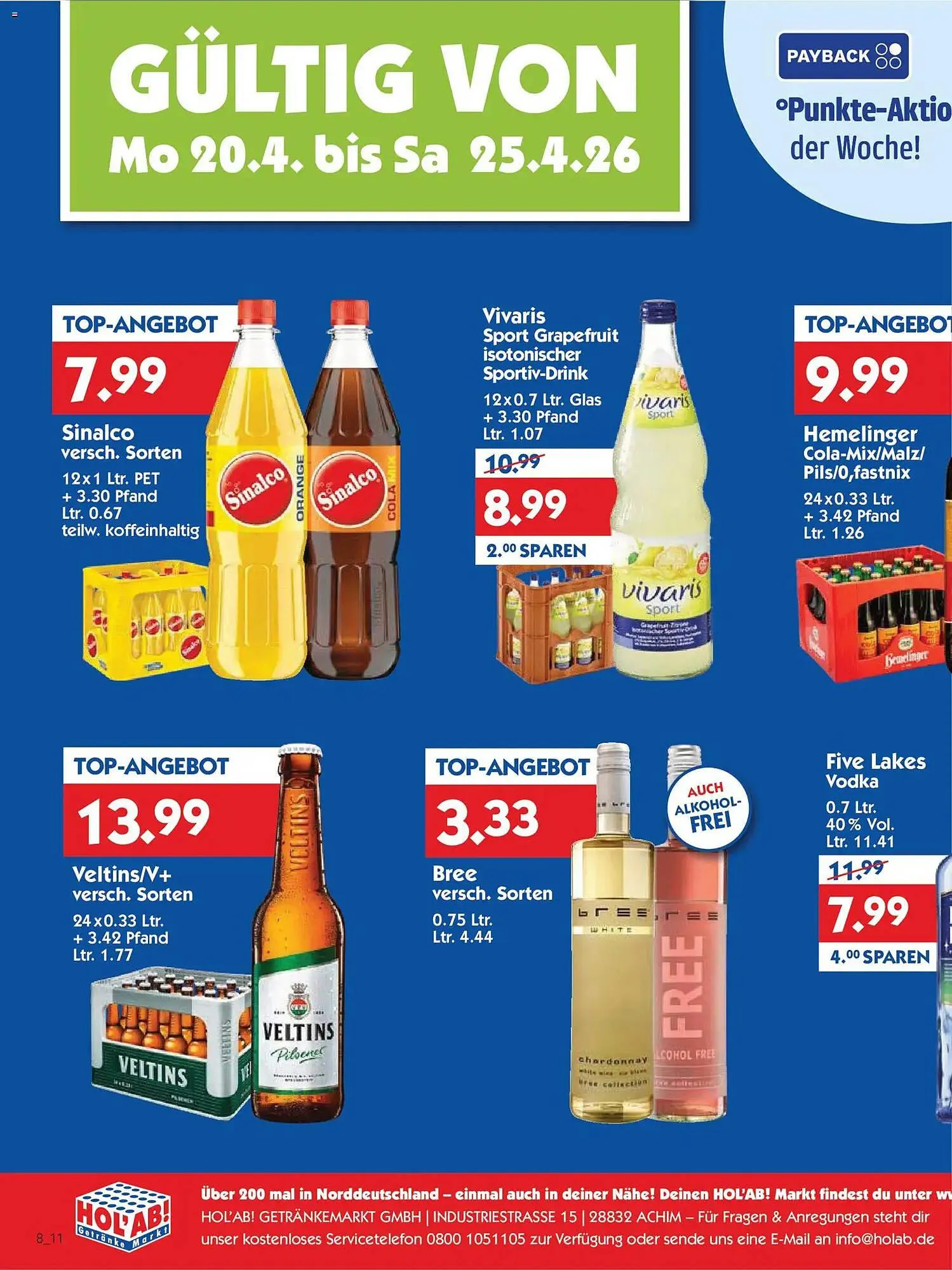 Hol'ab Getränkemarkt Prospekt von 20. April bis 25. April 2026 - Prospekt seite 2