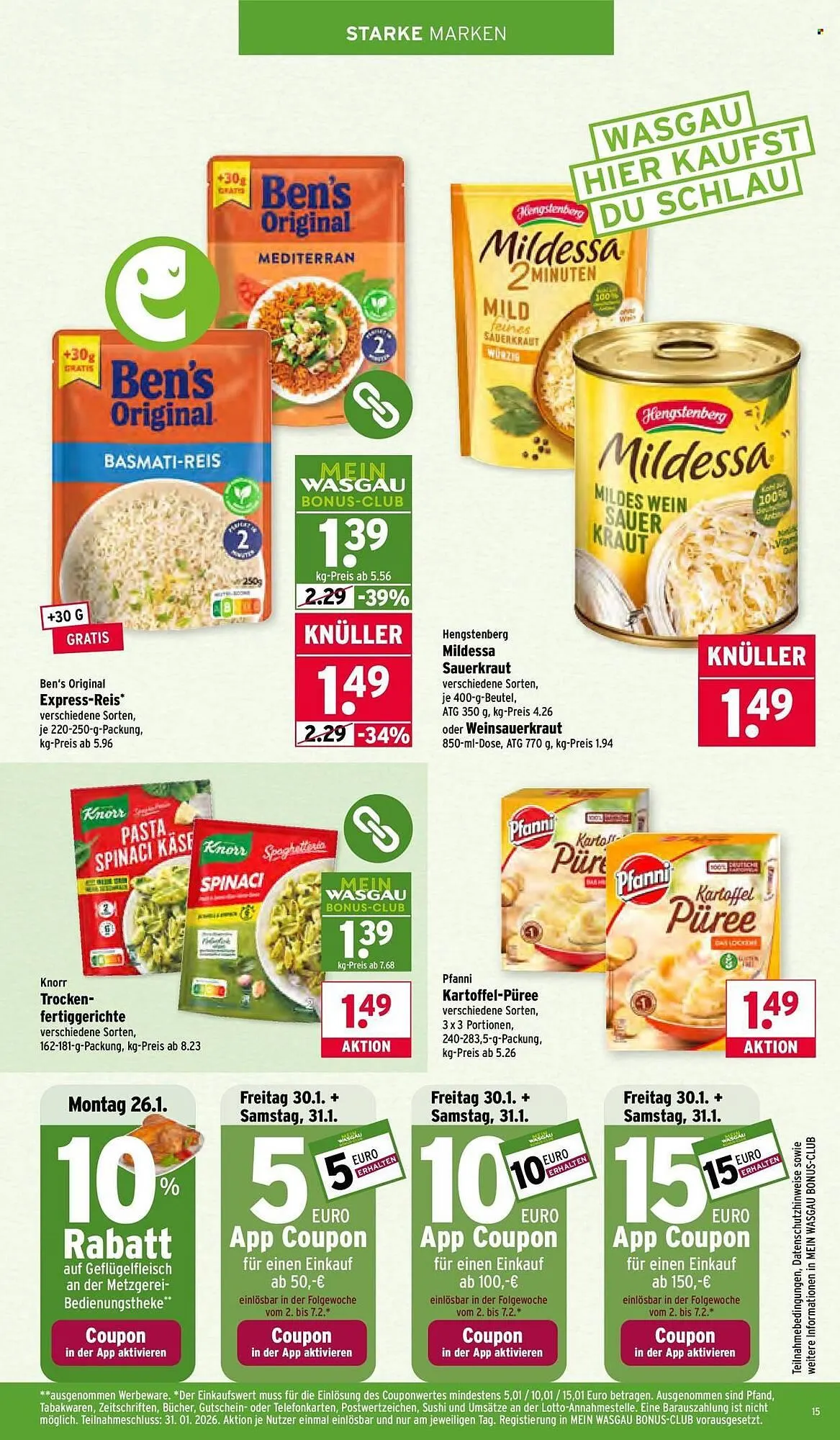 Wasgau Prospekt von 26. Januar bis 31. Januar 2026 - Prospekt seite 15