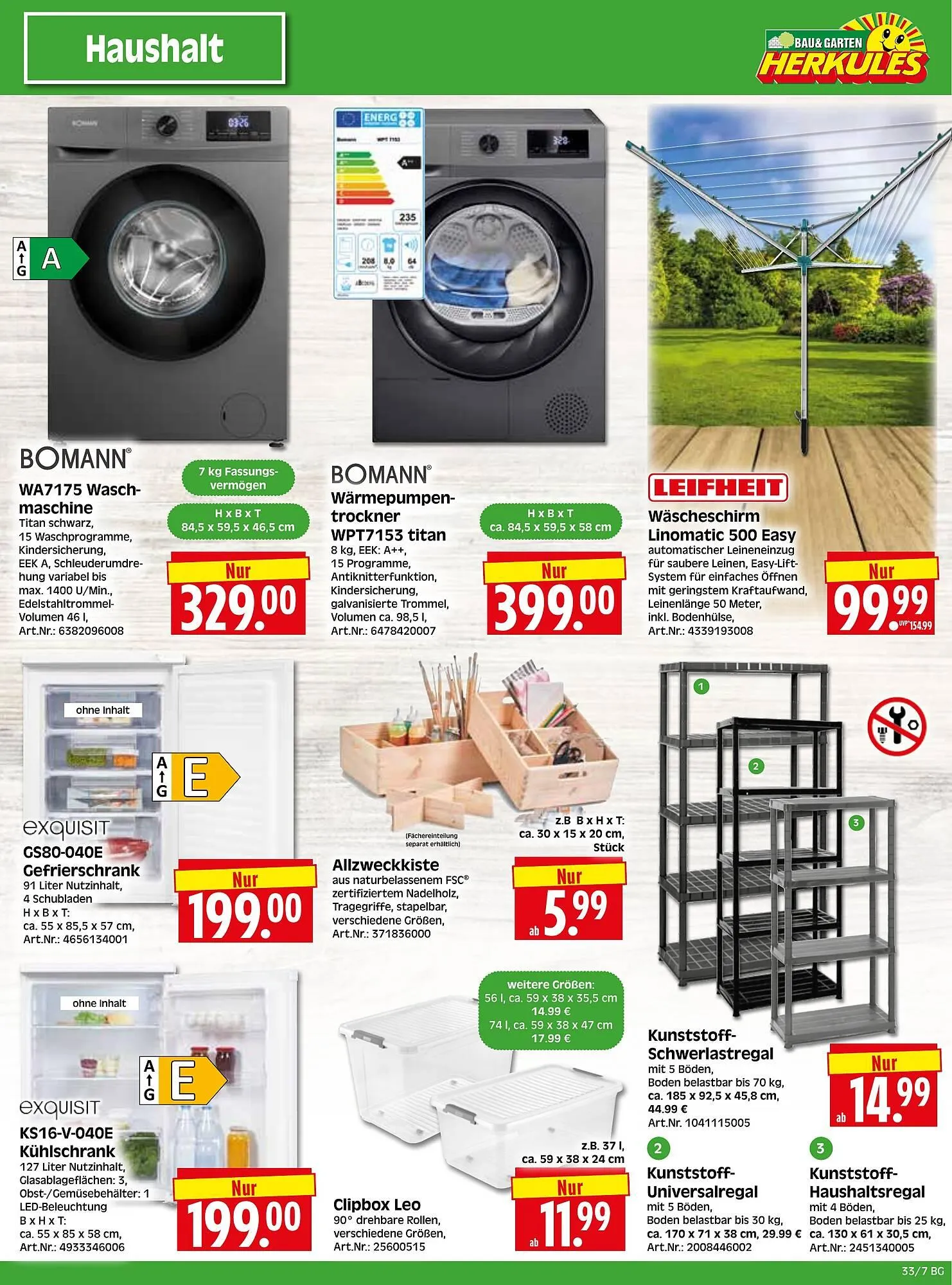 Herkules Baumarkt Prospekt von 11. August bis 16. August 2025 - Prospekt seite 7