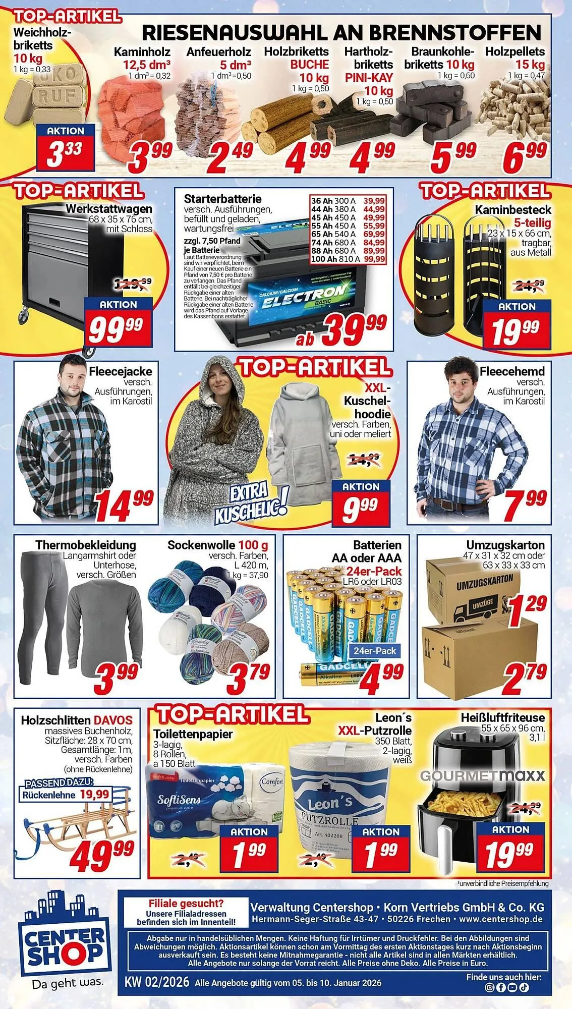 CENTERSHOP Prospekt von 5. Januar bis 11. Januar 2026 - Prospekt seite 8