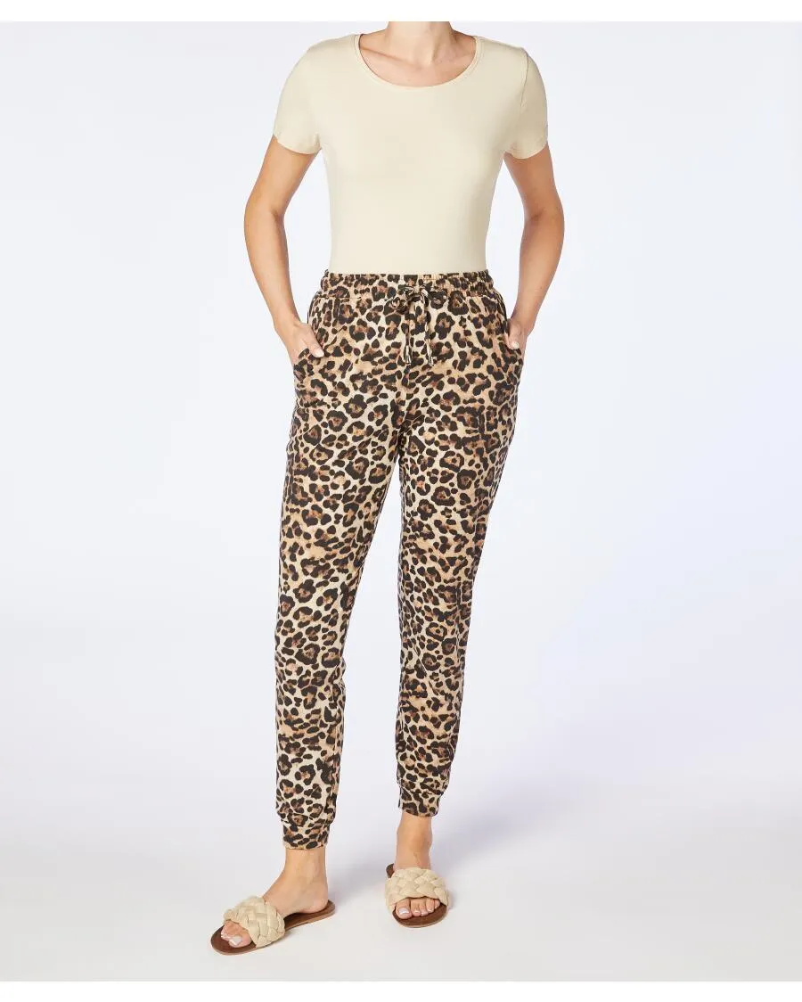 Jogginghose Leopardenmuster Janina, Seitentaschen