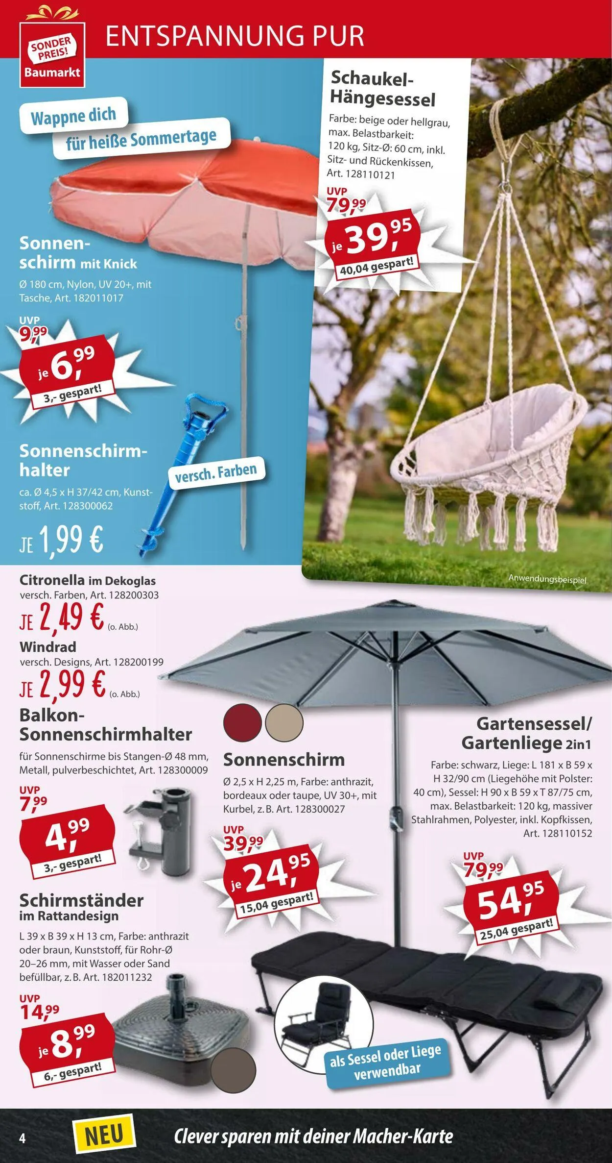 Sonderpreis Baumarkt Aktueller Prospekt von 10. Mai bis 24. Mai 2025 - Prospekt seite 4