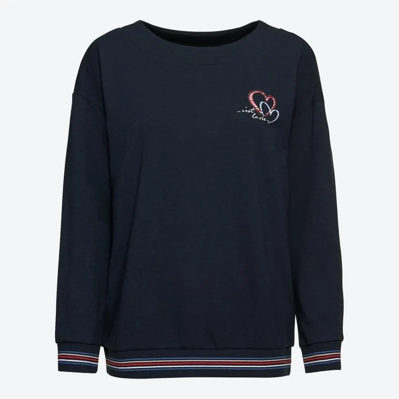 Damen-Sweatshirt mit U-Boot-Ausschnitt