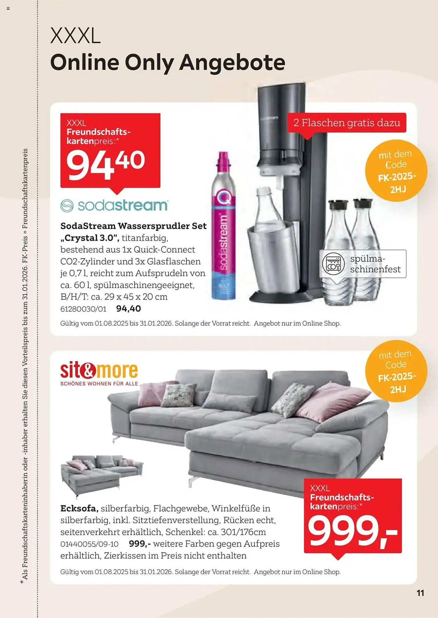 XXXLutz Prospekt von 1. August bis 31. Januar 2026 - Prospekt seite 11