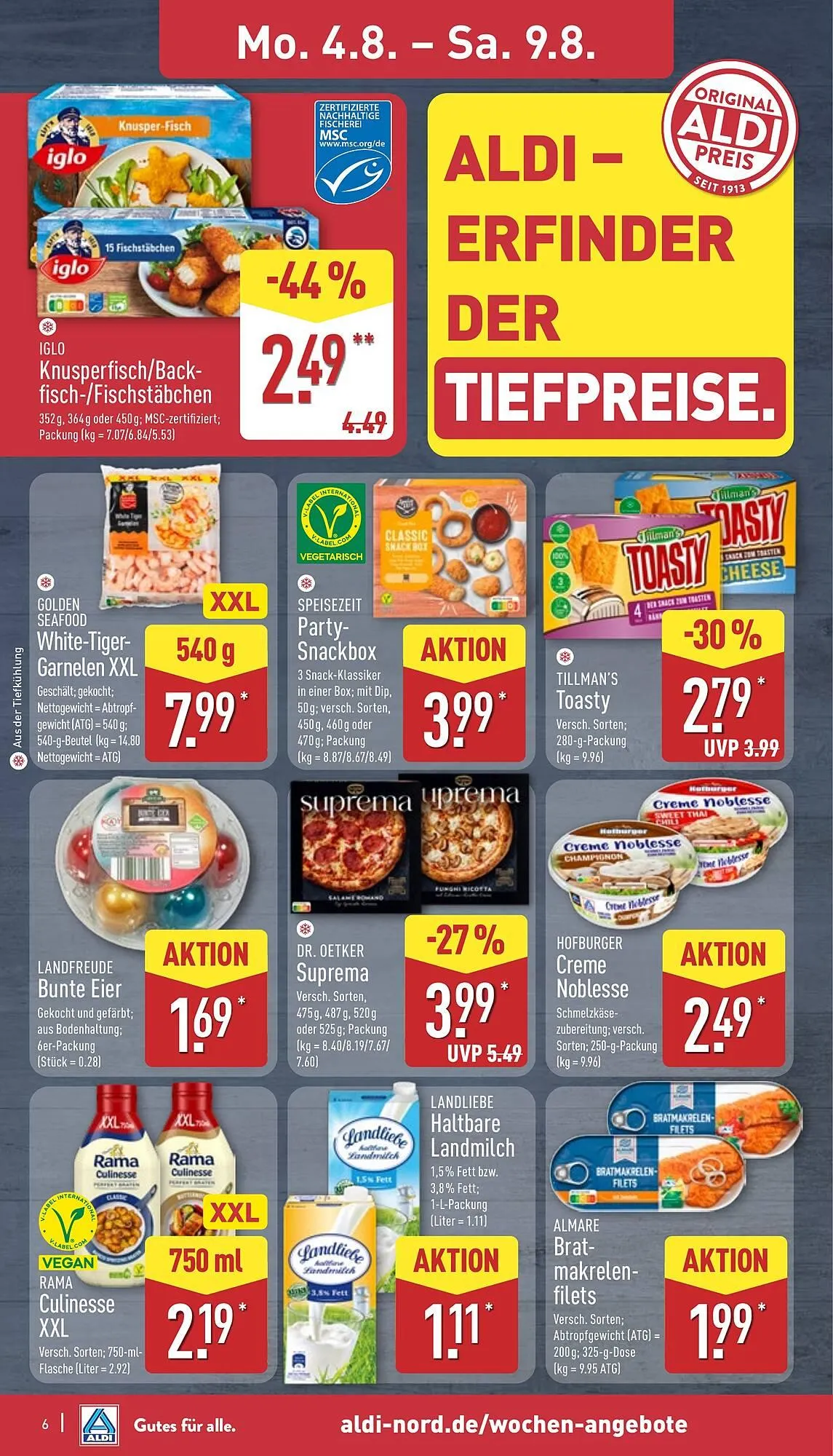 Aldi Nord Prospekt von 4. August bis 9. August 2025 - Prospekt seite 6