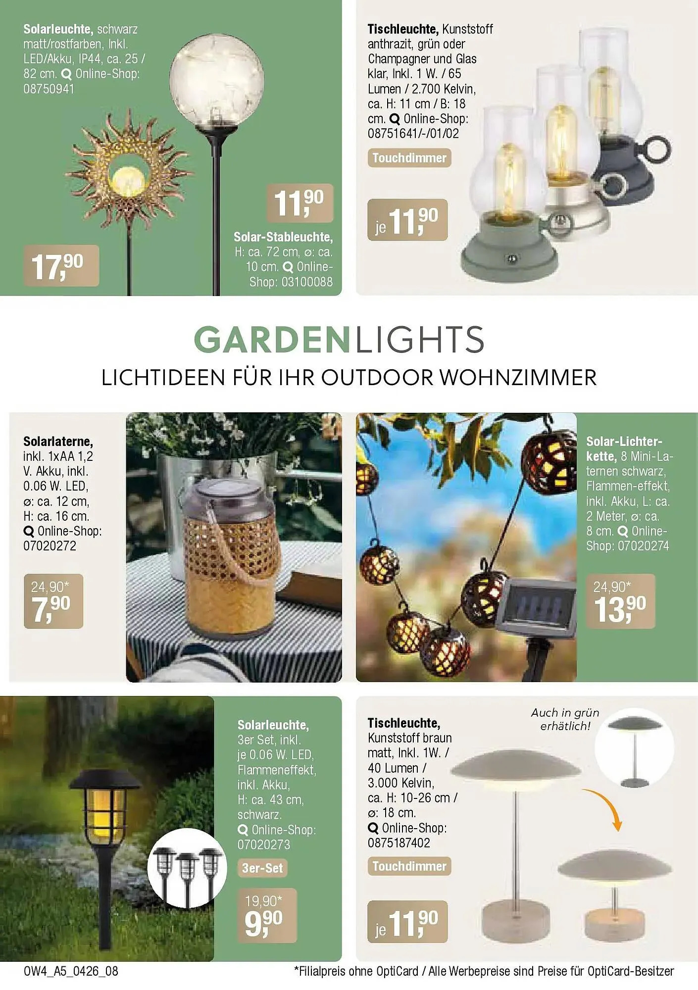 Opti Wohnwelt Prospekt von 1. April bis 18. April 2026 - Prospekt seite 8